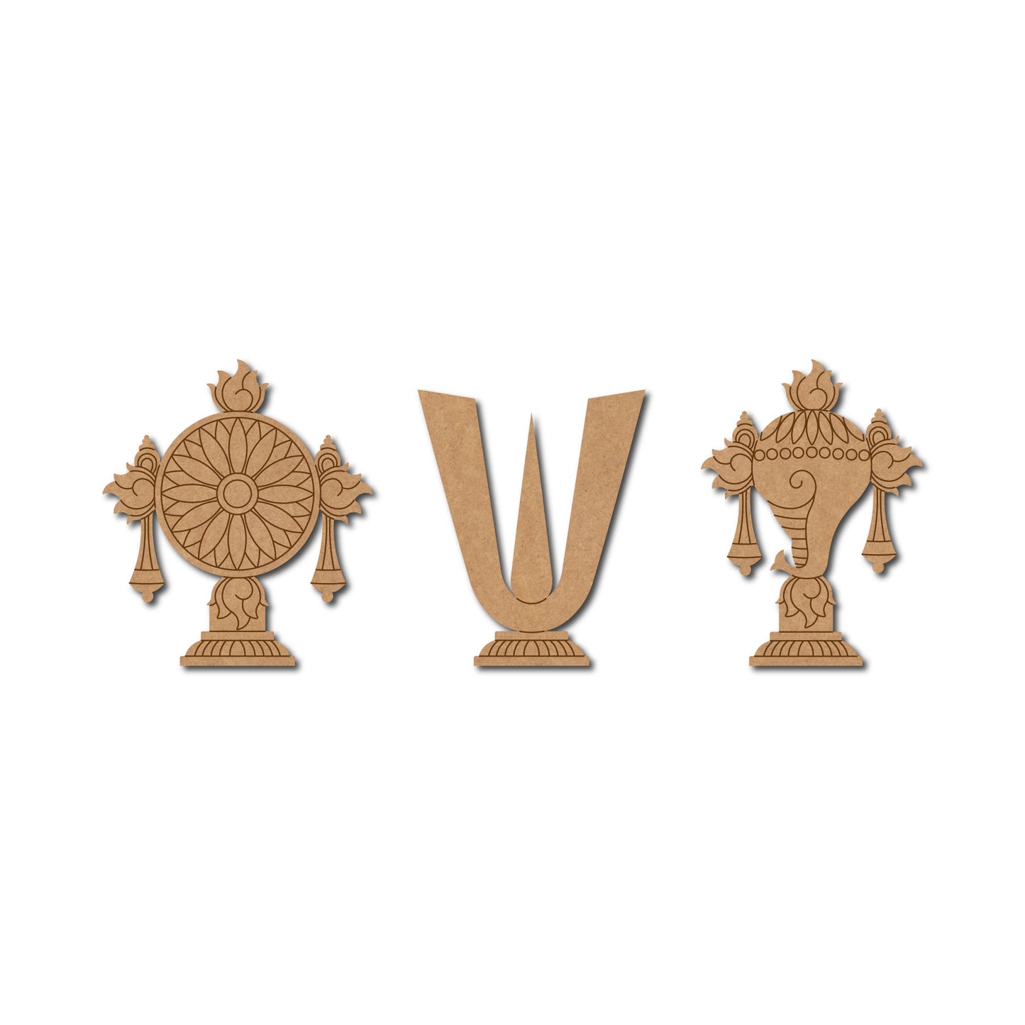 Chakra Namam Sangu Pre Marked Set MDF Design 1