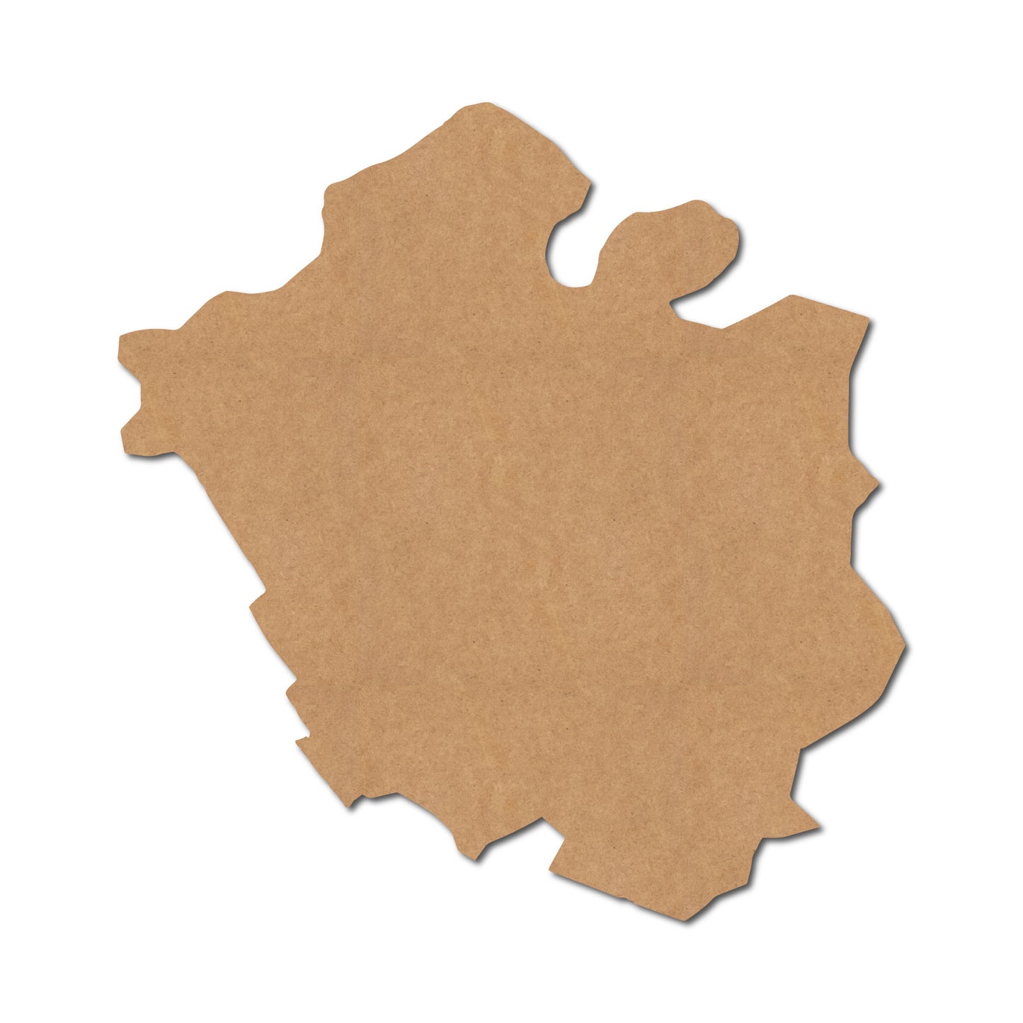 Chandigarh Map Cutout MDF Design 1