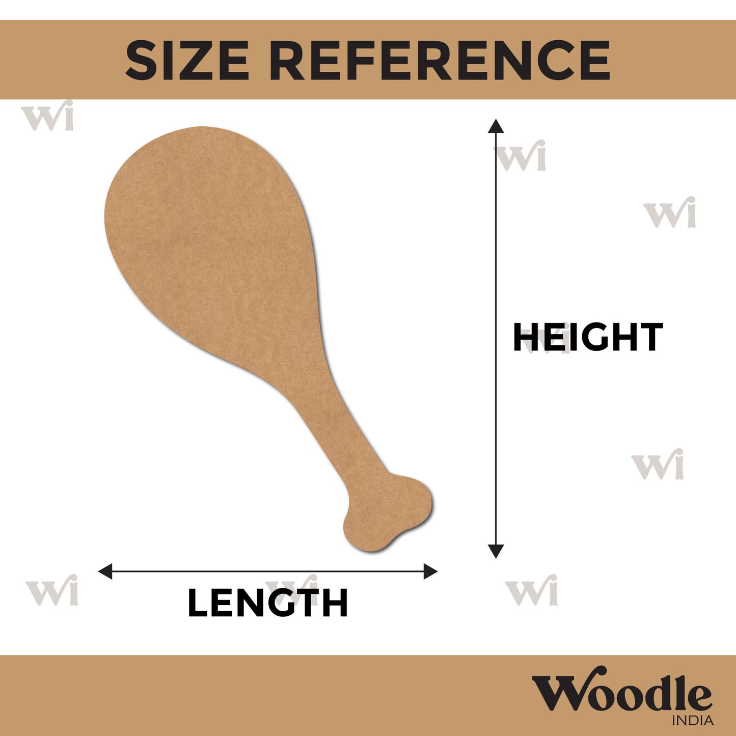 Chicken Leg Piece Cutout MDF Design 1