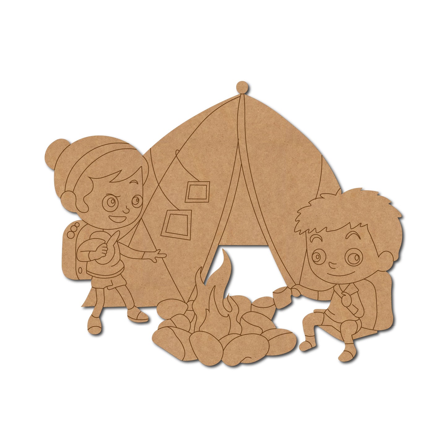 Children Camping Tent Pre Marked MDF Design 1
