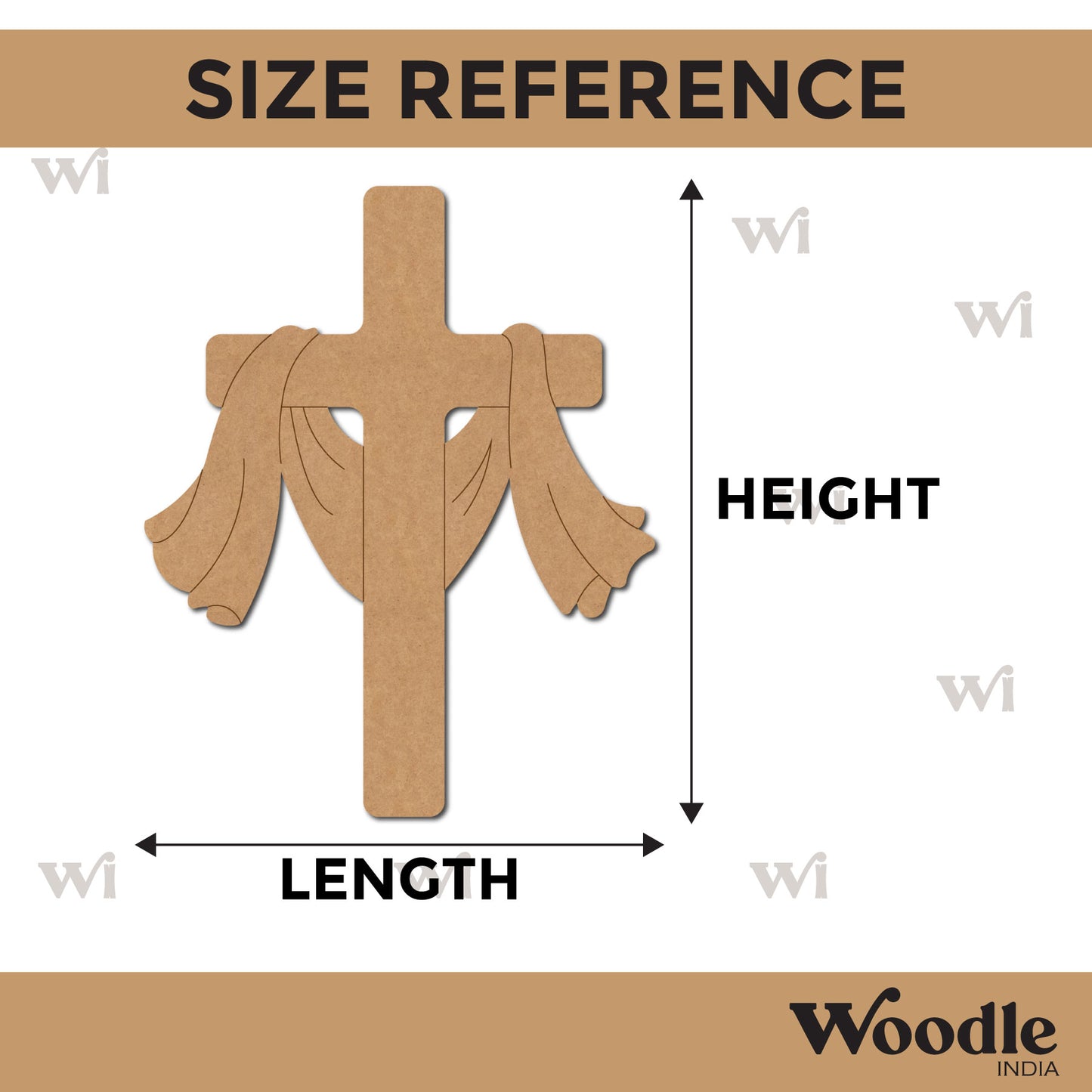 Christian Cross Pre Marked MDF Design 1