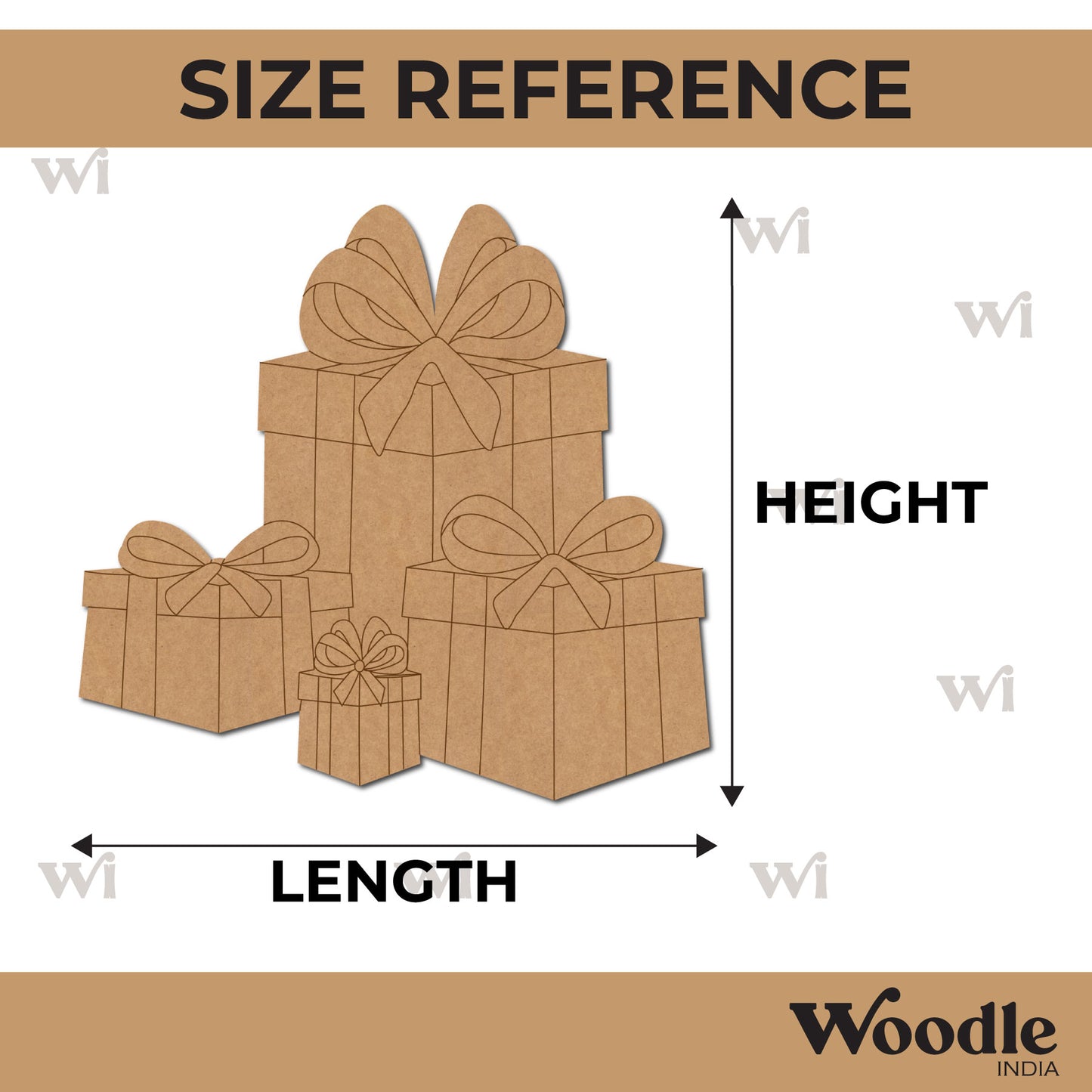 Christmas Gifts Pre Marked MDF Design 1