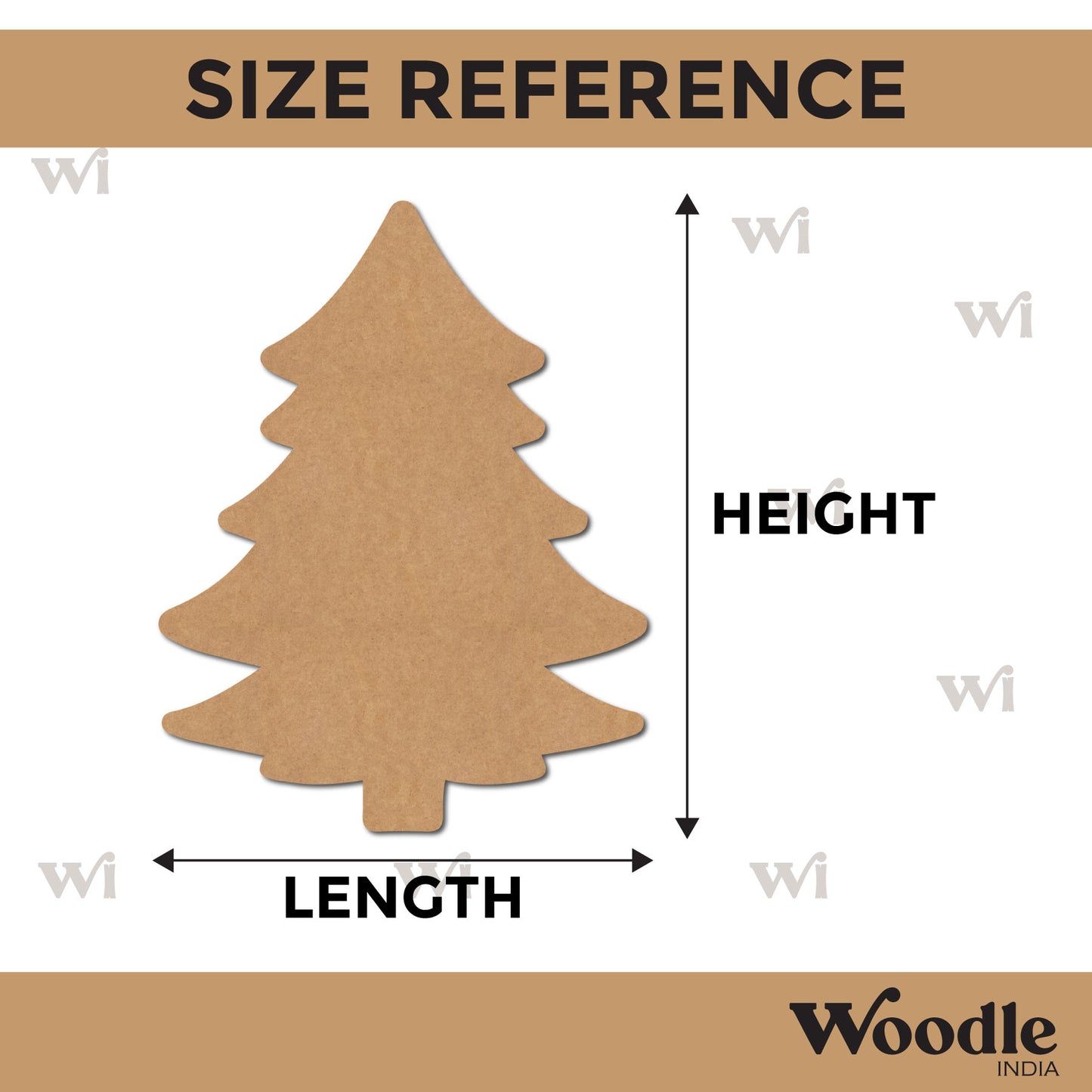 Christmas Tree Cutout MDF Design 1