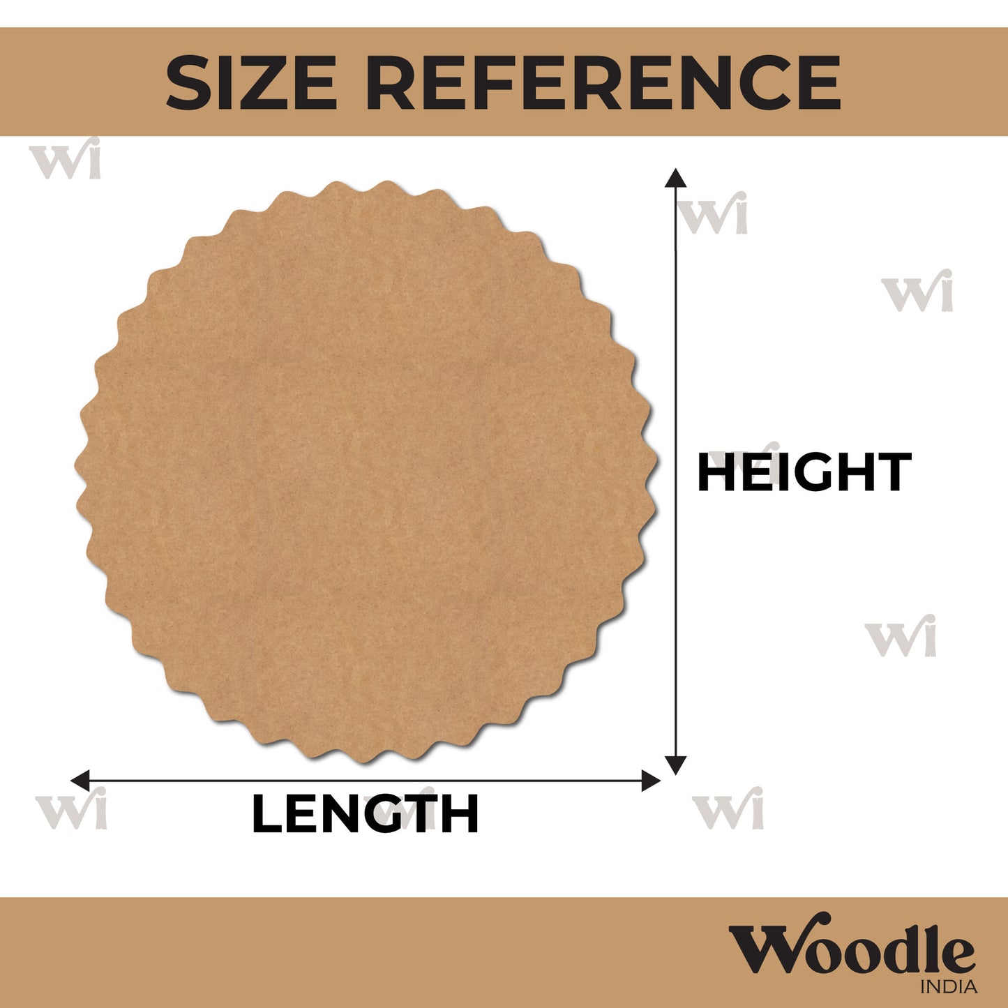 Circle Stamp Banner Cutout MDF Design 1