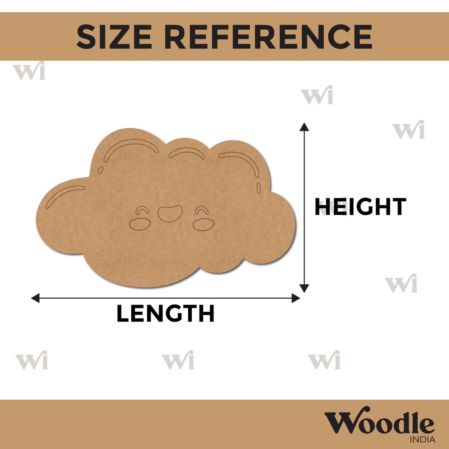 Cloud Pre Marked MDF Design 1