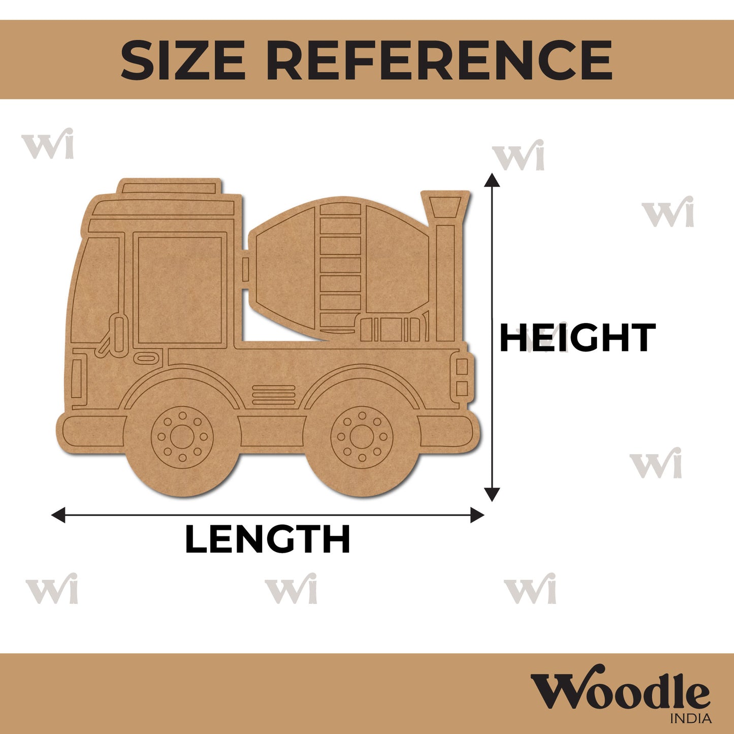 Construction Vehicle Pre Marked MDF Design 5
