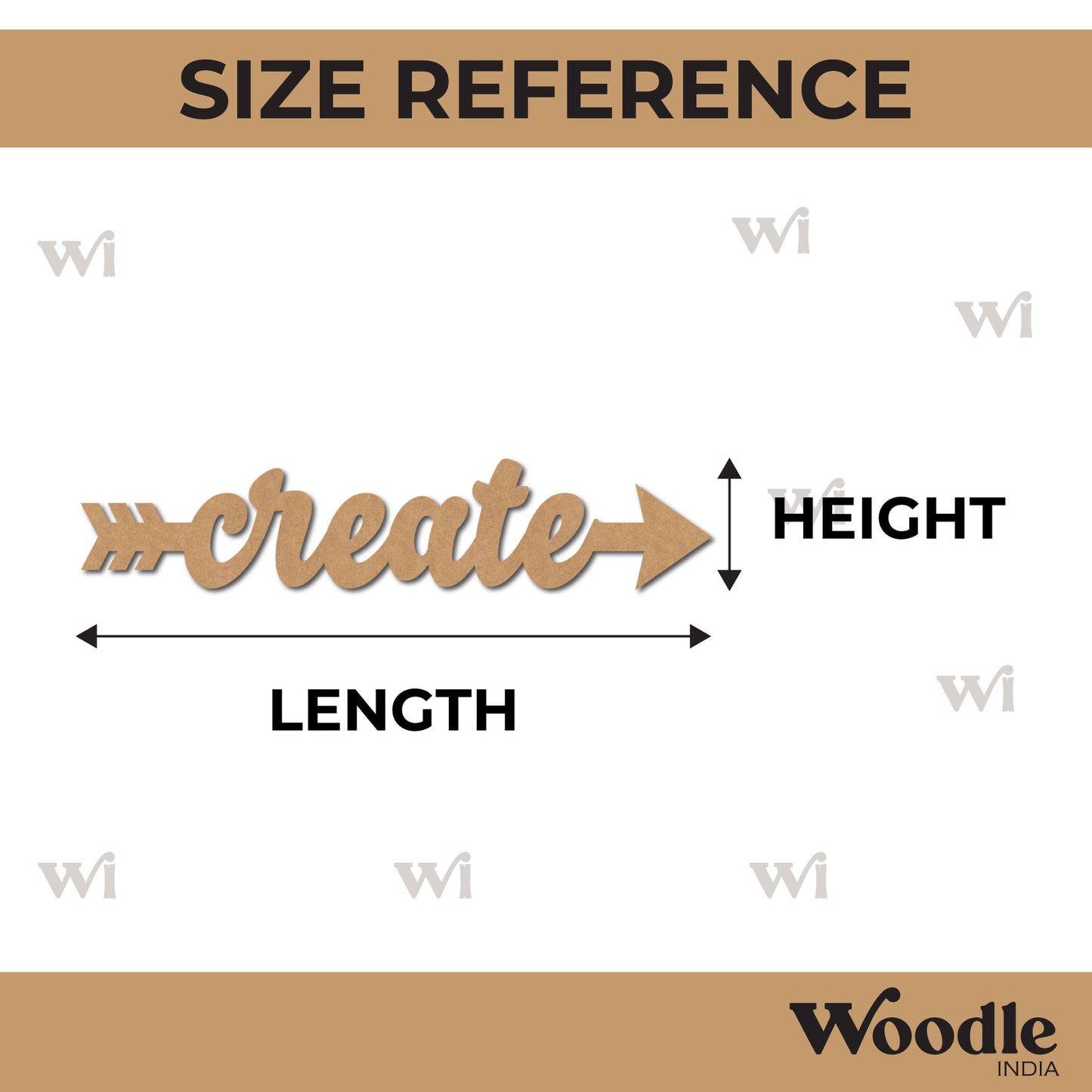 Create Arrow Cutout MDF Design Size