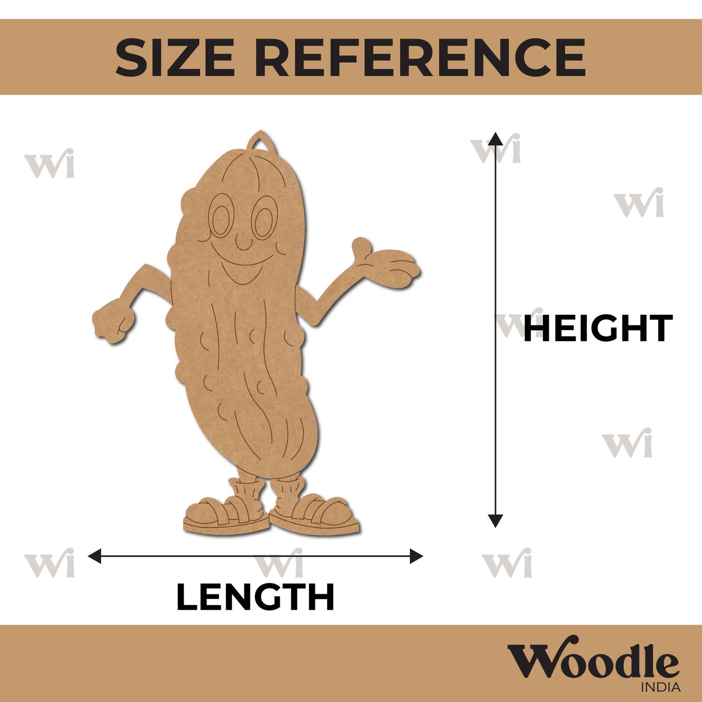 Cucumber Pickle Pre Marked MDF Design 1