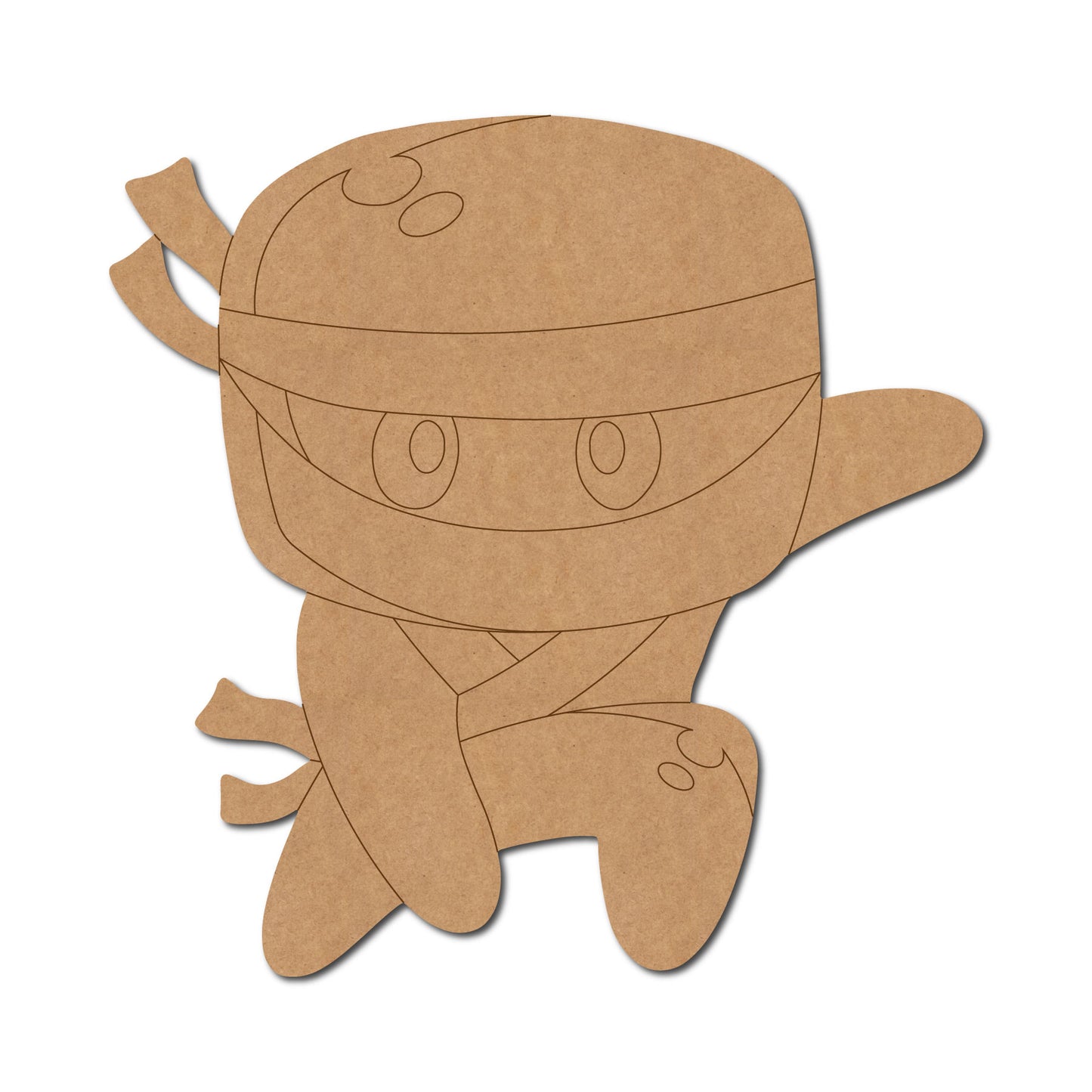 Cute Ninja Pre Marked MDF Design 1