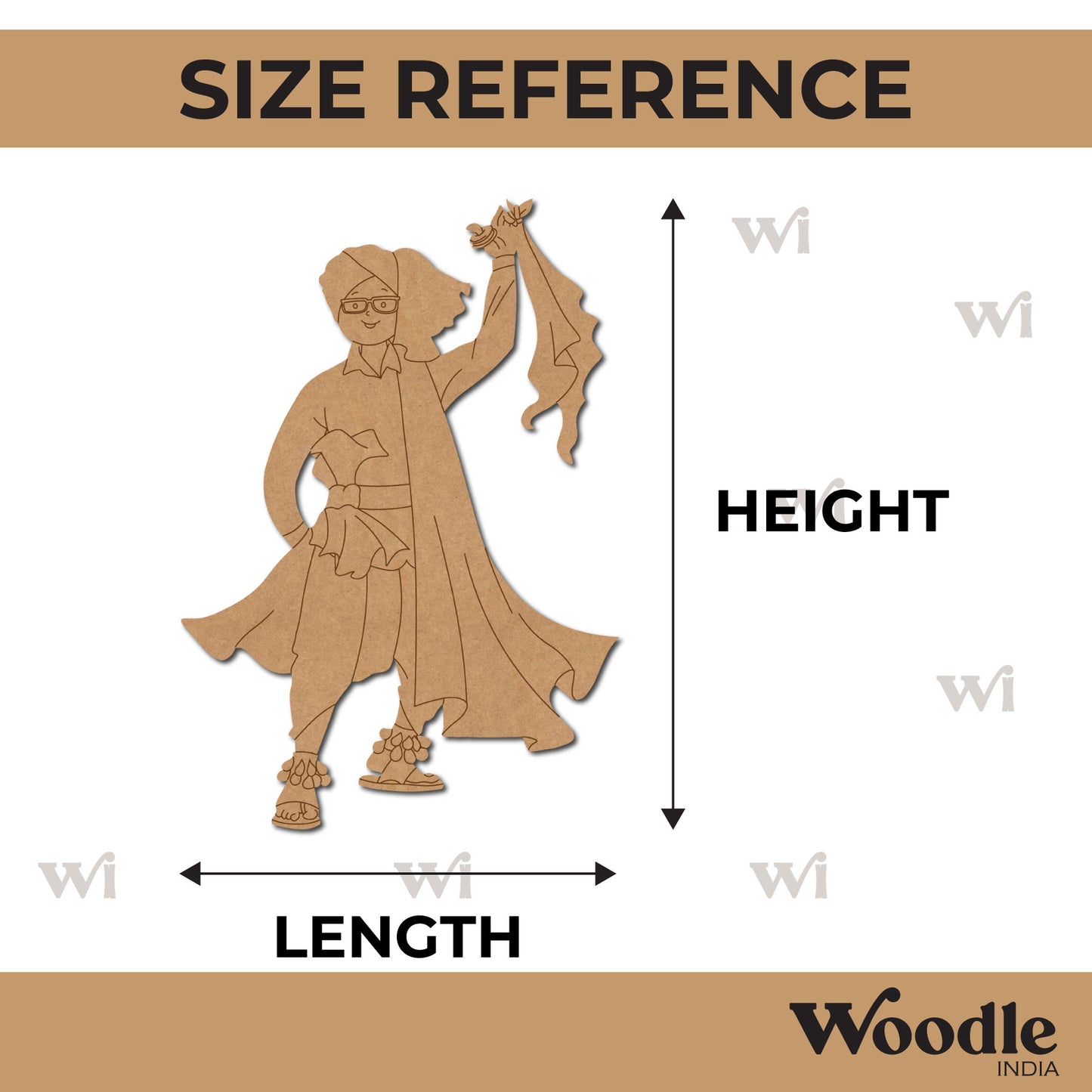 Dancing Man Pre Marked MDF Design 6