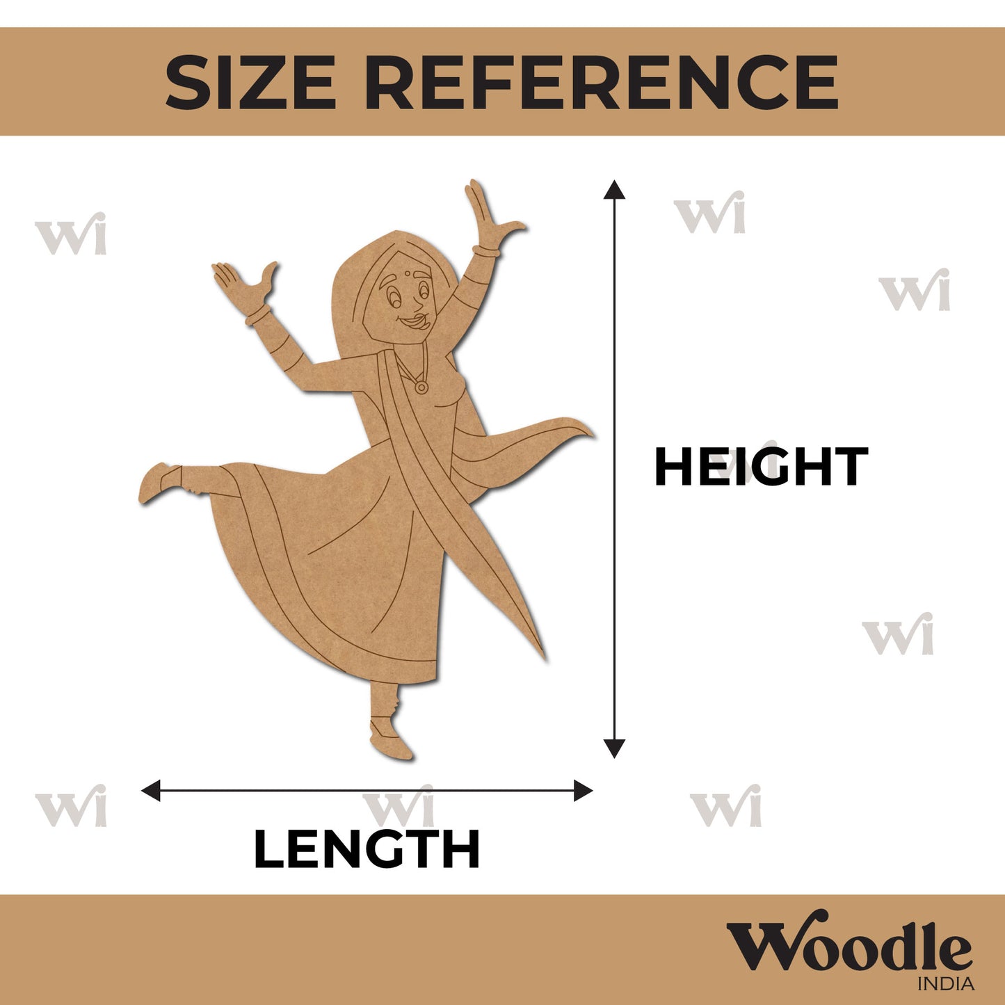 Dancing Woman Pre Marked MDF Design 25