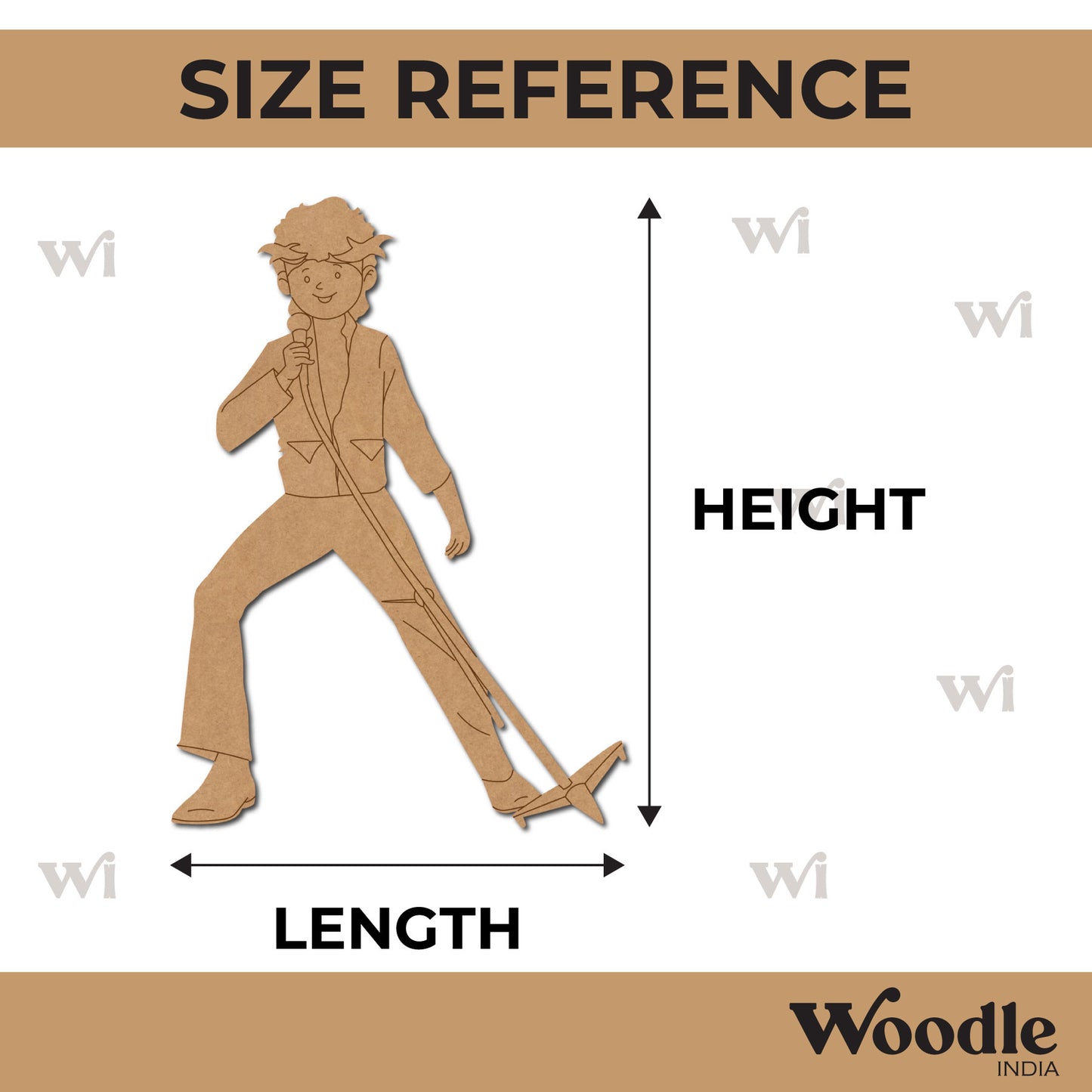 Disco Dancer Man Pre Marked MDF Design 1