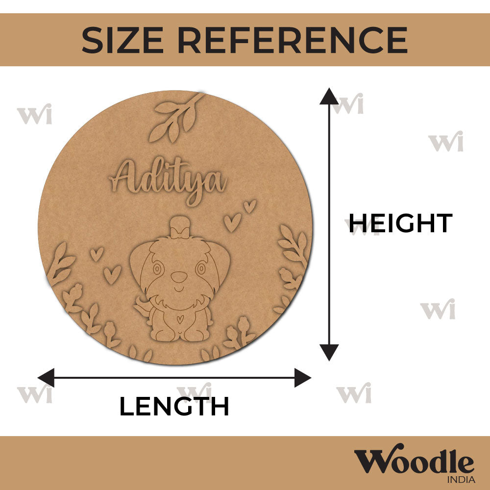 Dog Nameplate MDF Design