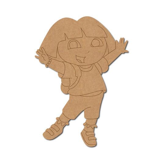 Dora The Explorer Cartoon Pre Marked MDF Design 1