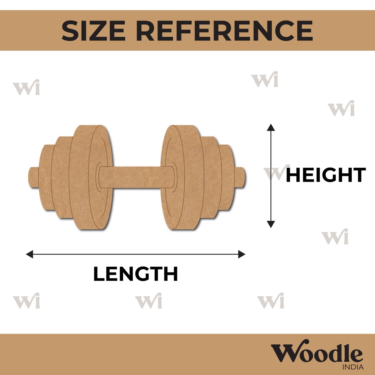 Dumbbell Pre Marked MDF Design 1