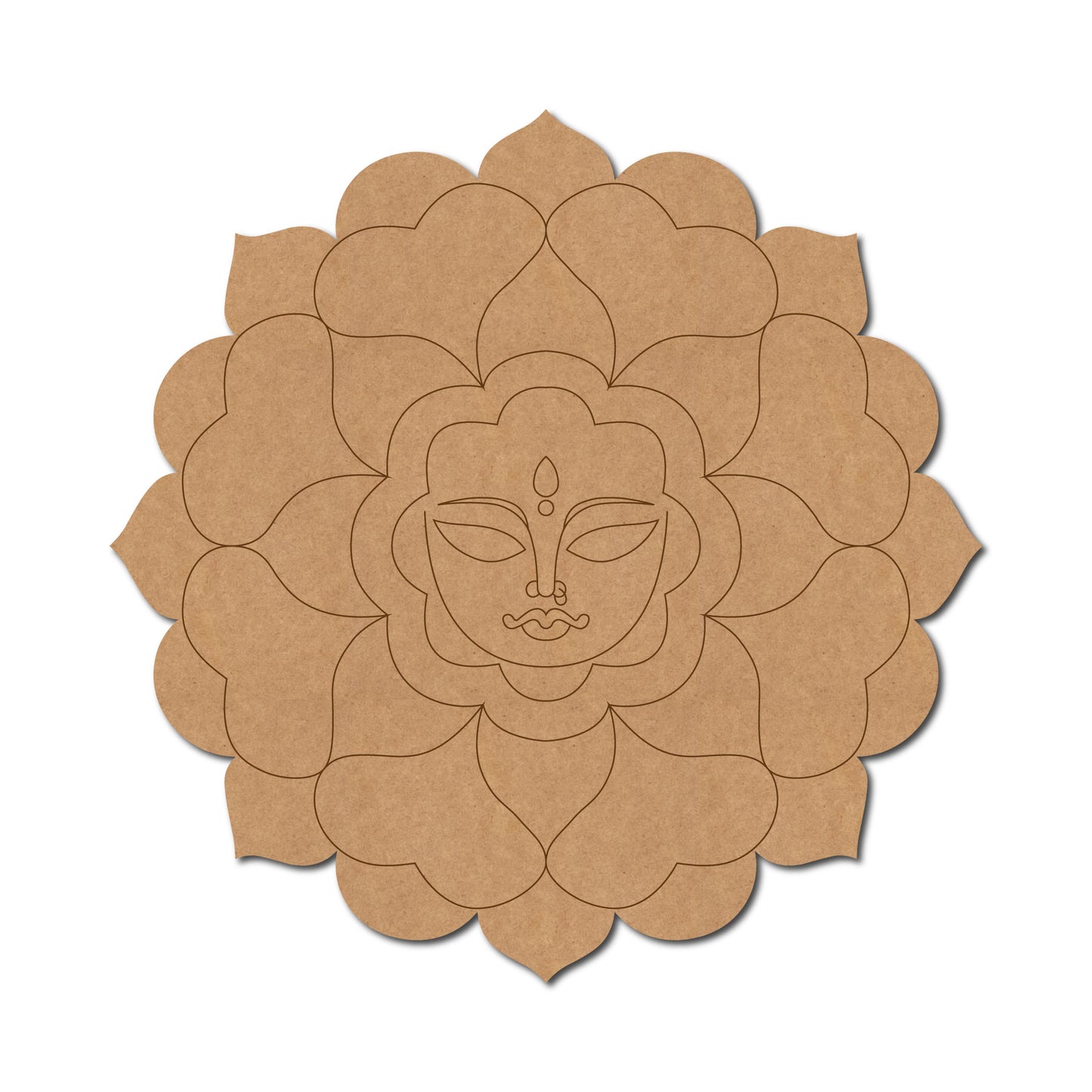 Durga Maa Mandala Pre Marked Base MDF Design 1
