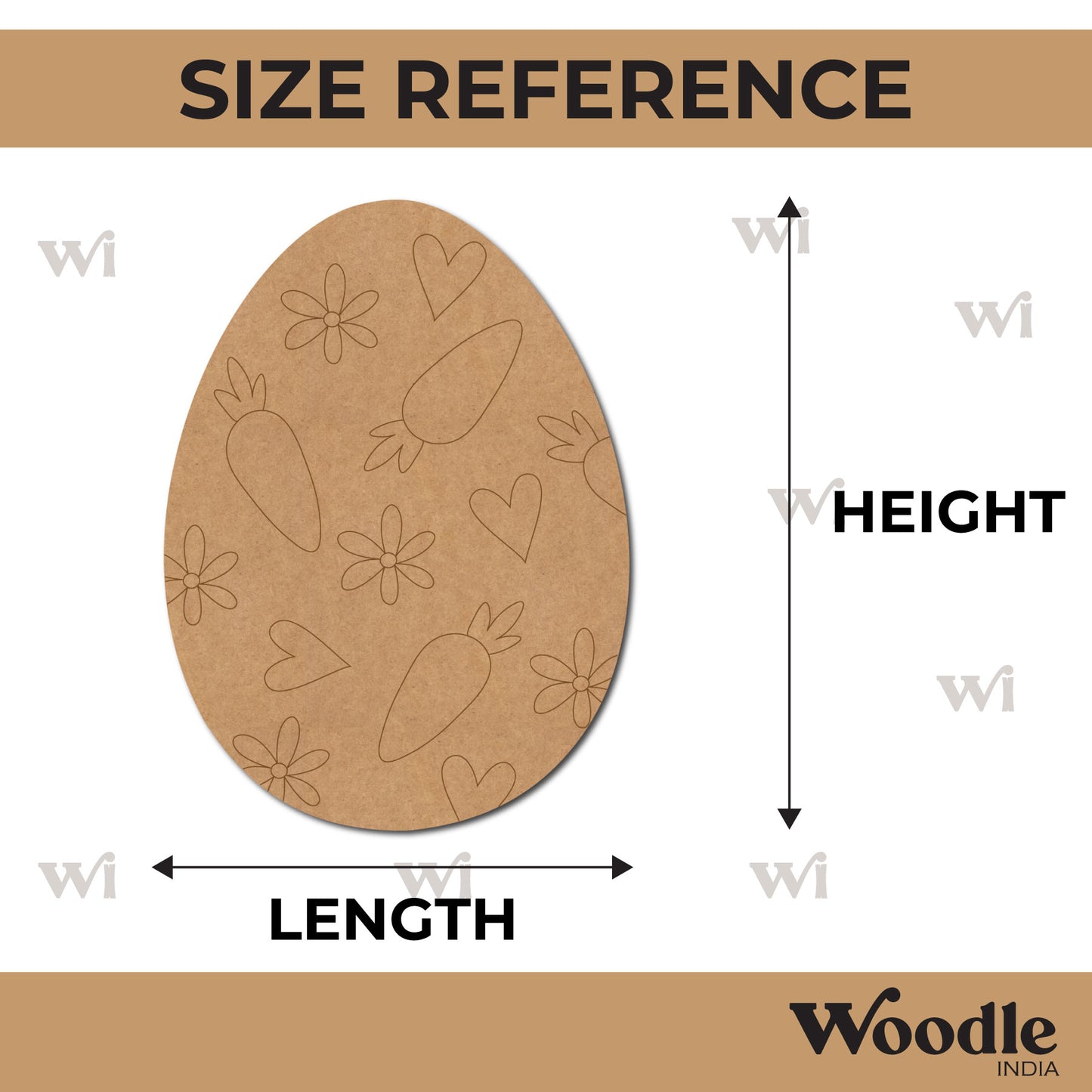 Easter Egg Pre Marked MDF Design 6