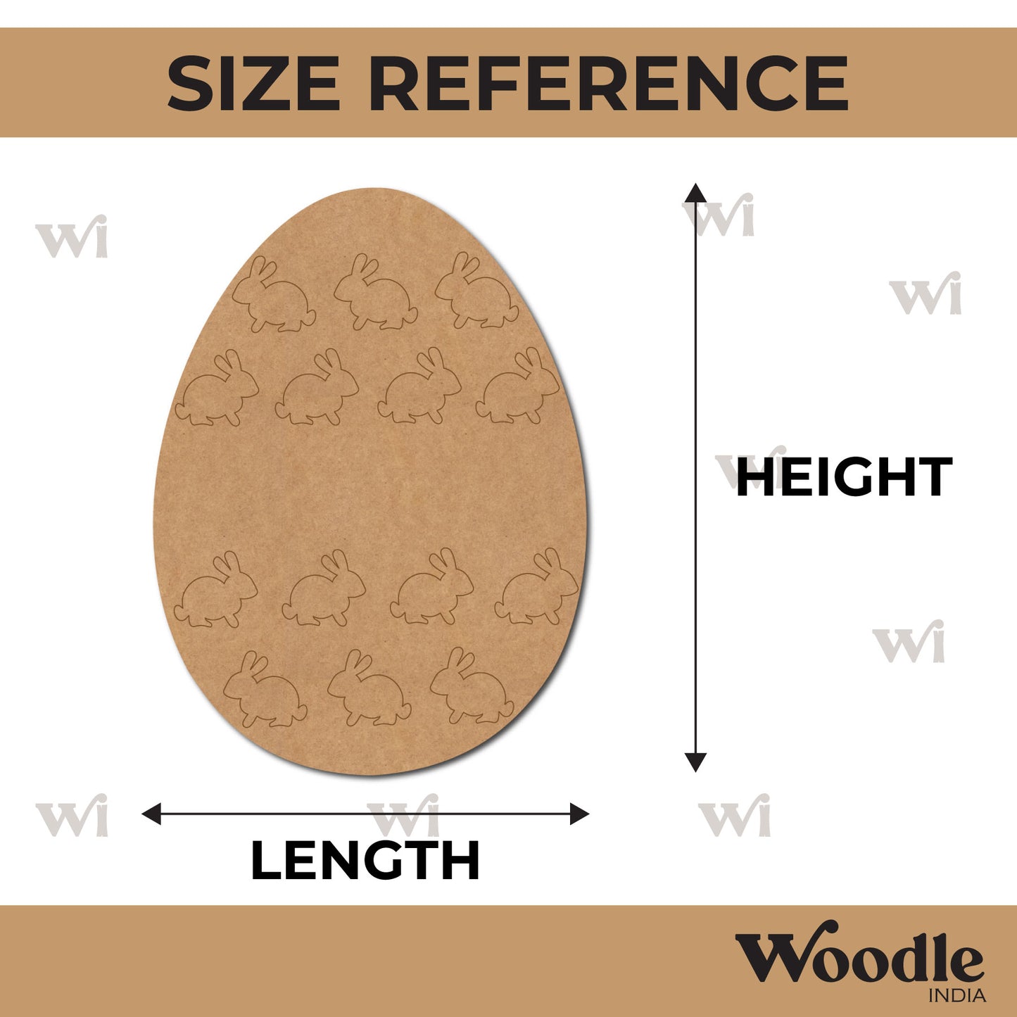 Easter Egg Rabbit Pre Marked MDF Design 2