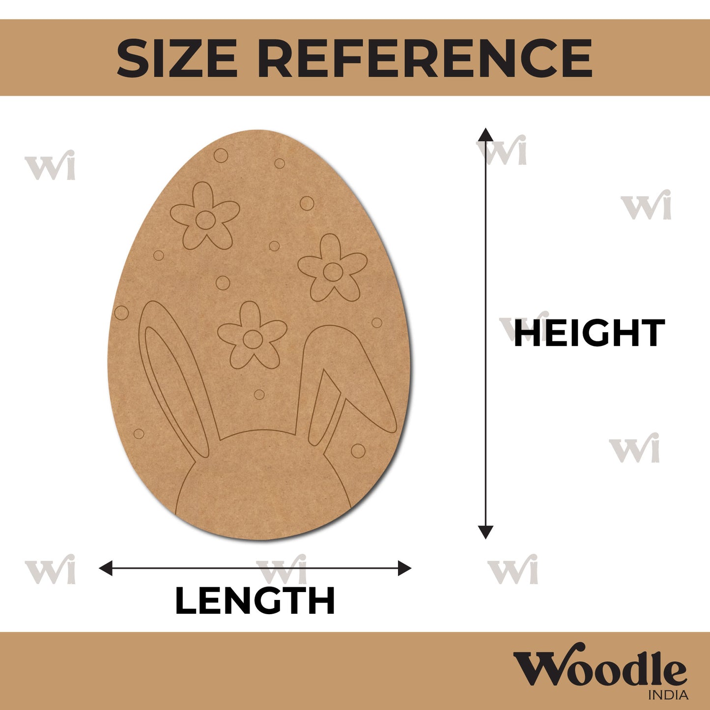 Easter Egg Rabbit Pre Marked MDF Design 3
