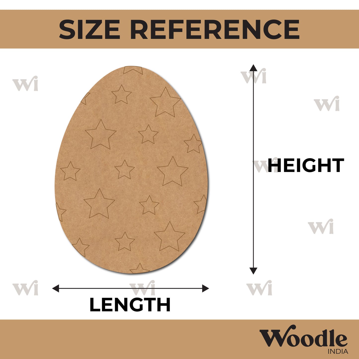 Easter Egg Star Pre Marked MDF Design 1