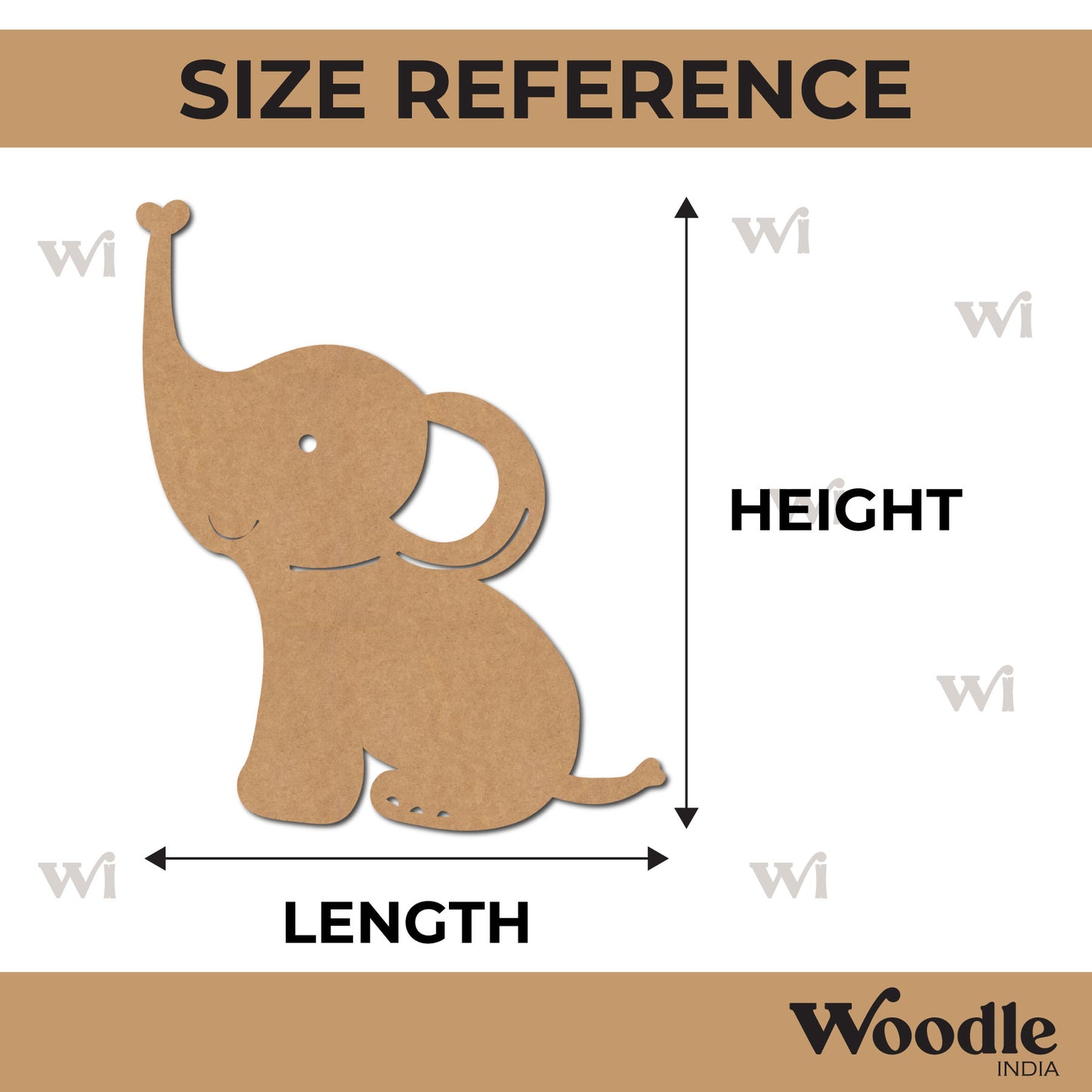 Elephant Cutout MDF Design 3