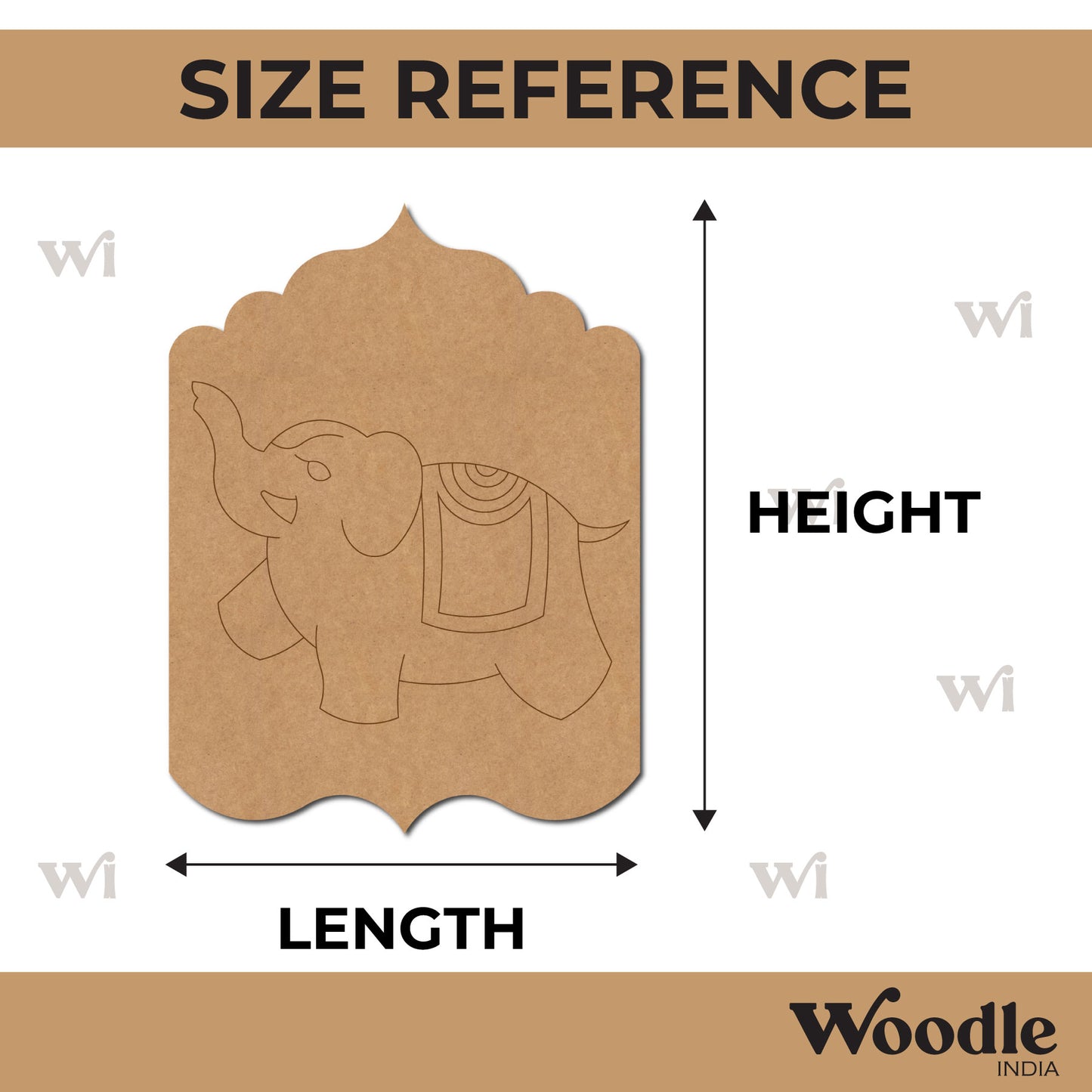 Elephant Pre Marked Base MDF Design 1
