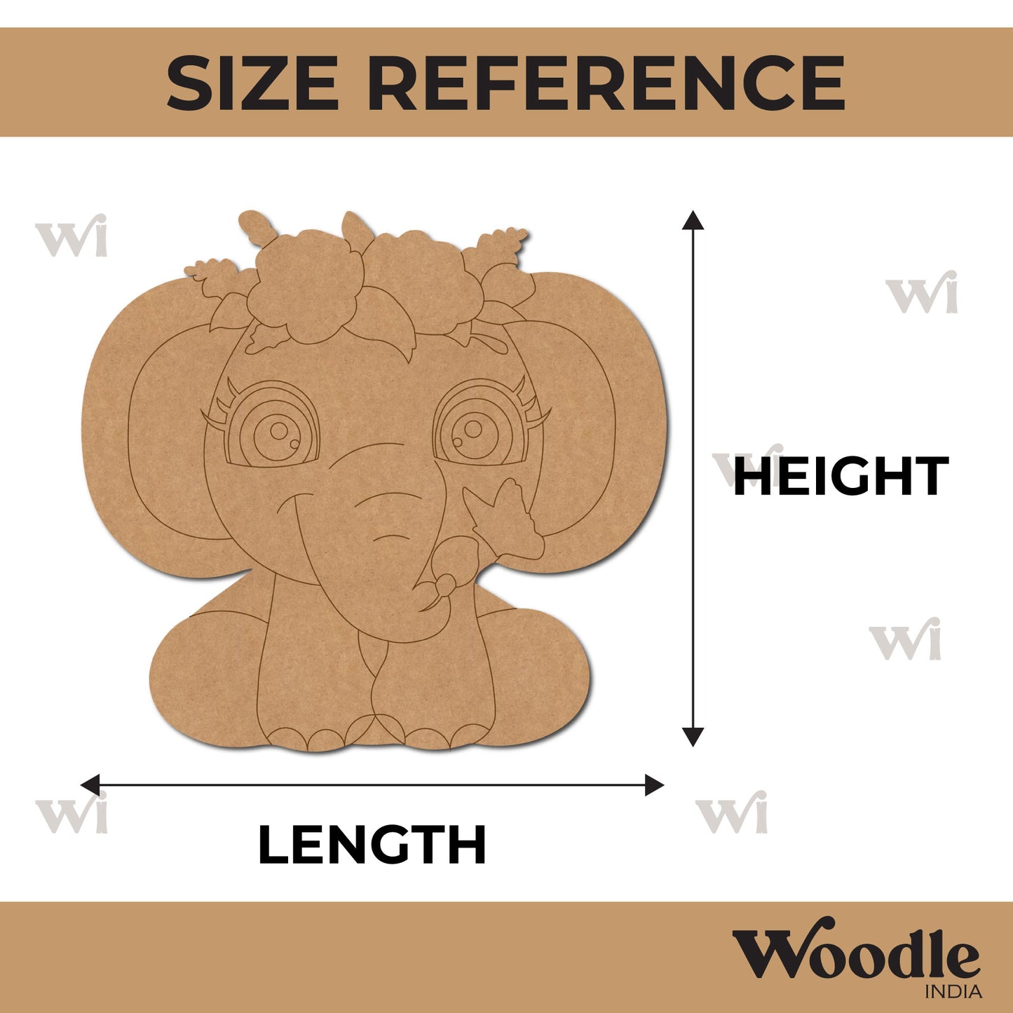 Elephant Pre Marked MDF Design 6