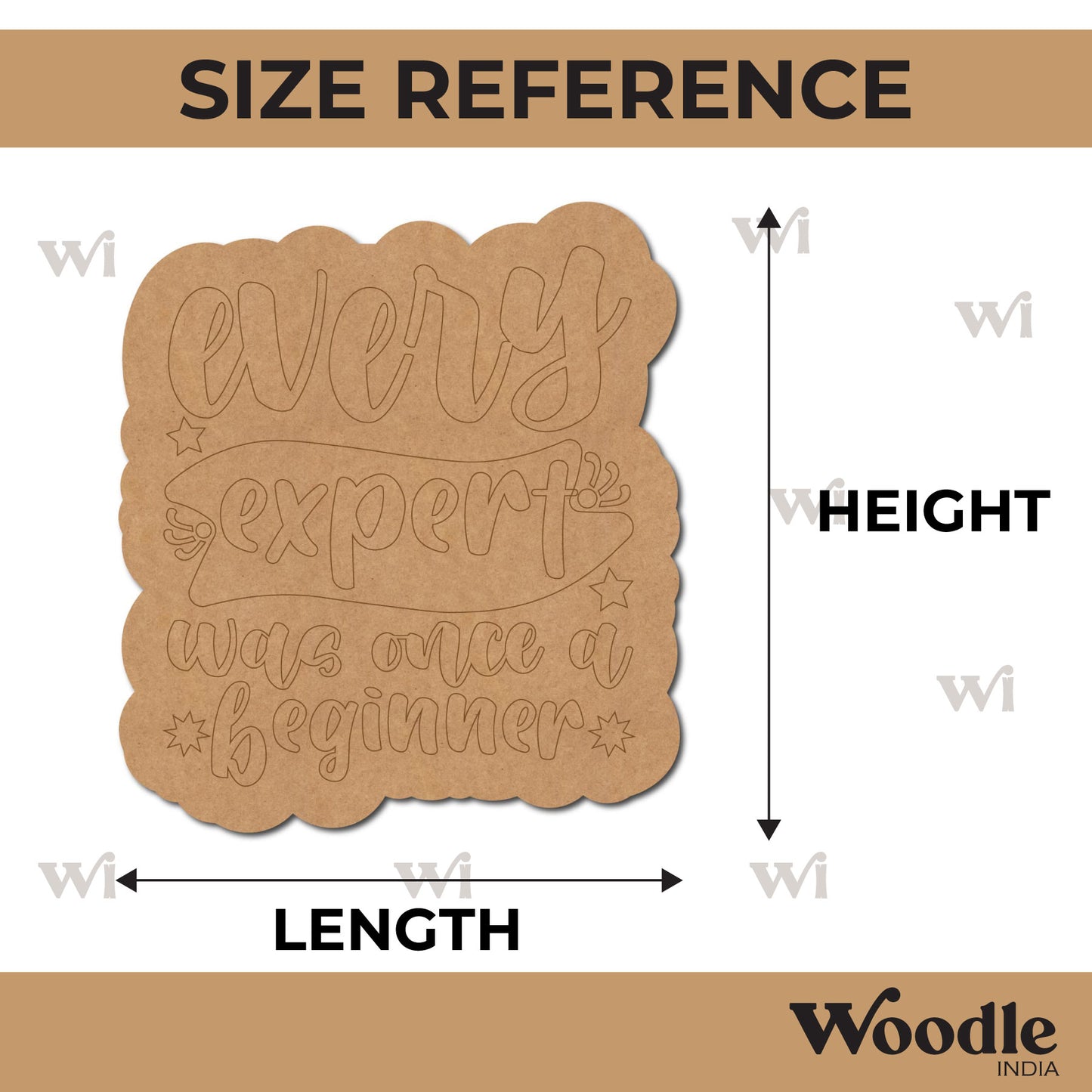 Every Expert Was Once A Beginner Pre Marked Base MDF Design 1
