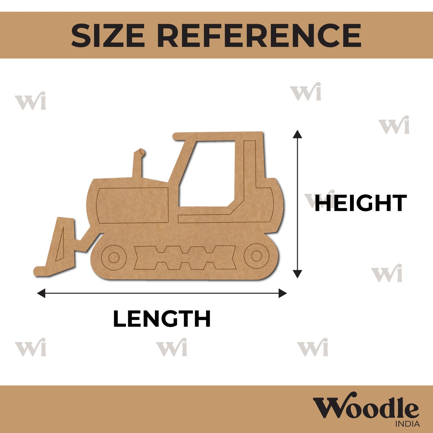 Excavator Pre Marked MDF Design 4