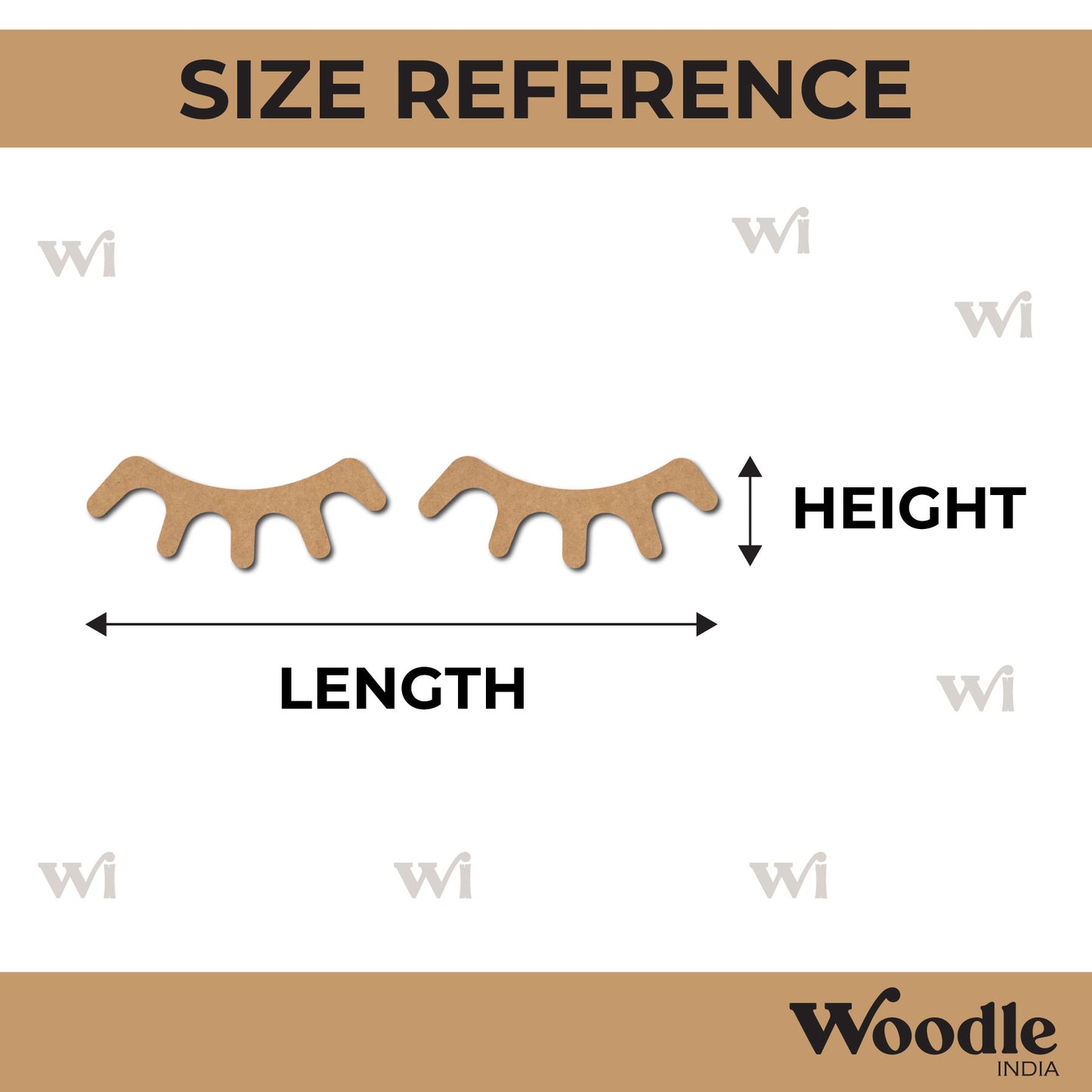Eyelashes Cutout MDF Design 1