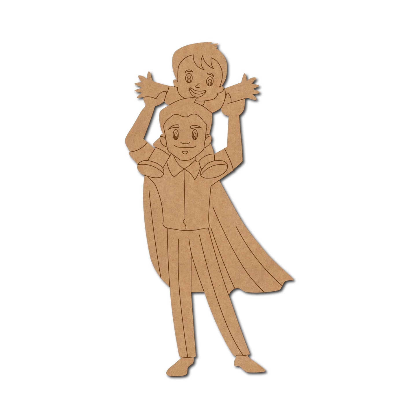 Father With Child Pre Marked MDF Design 3