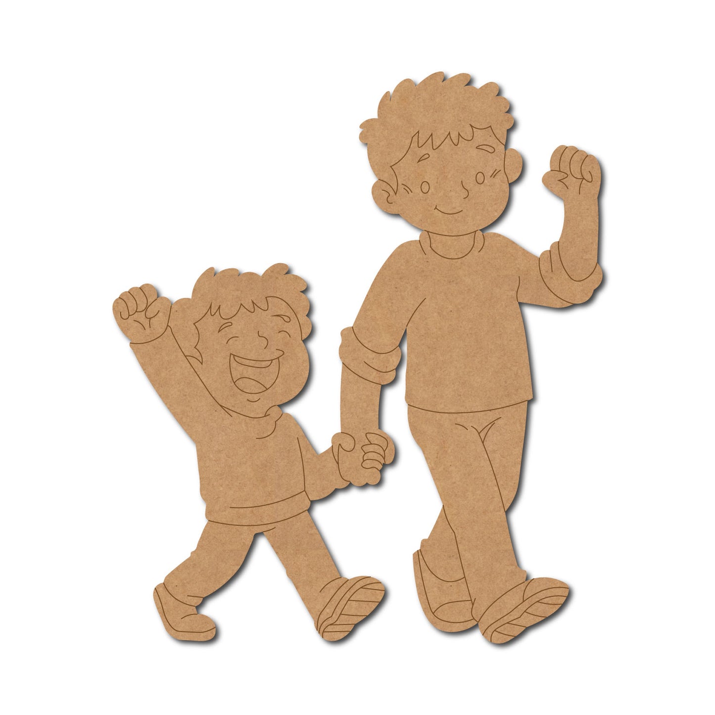 Father With Son Pre Marked MDF Design 1