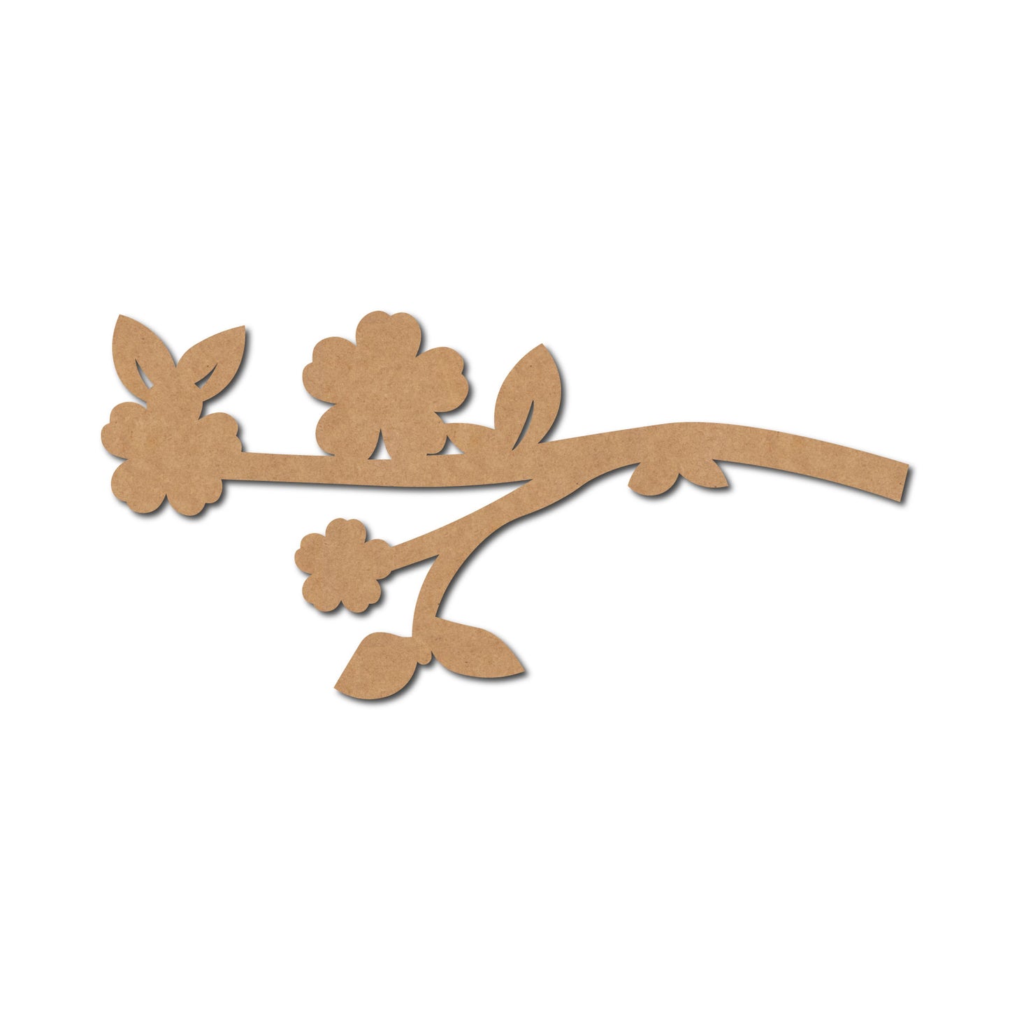Flower Leaves Branch Cutout MDF Design 1