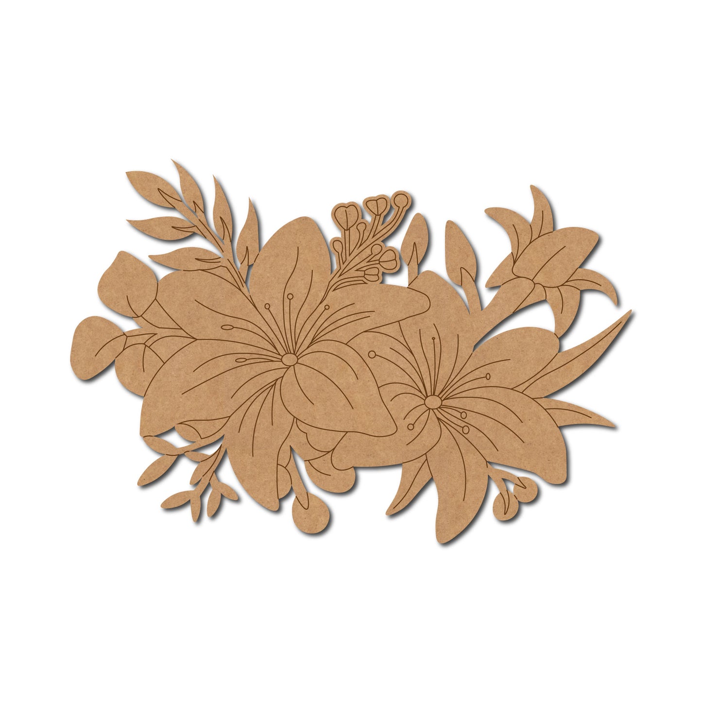 Flower Pre Marked Base MDF Design 3