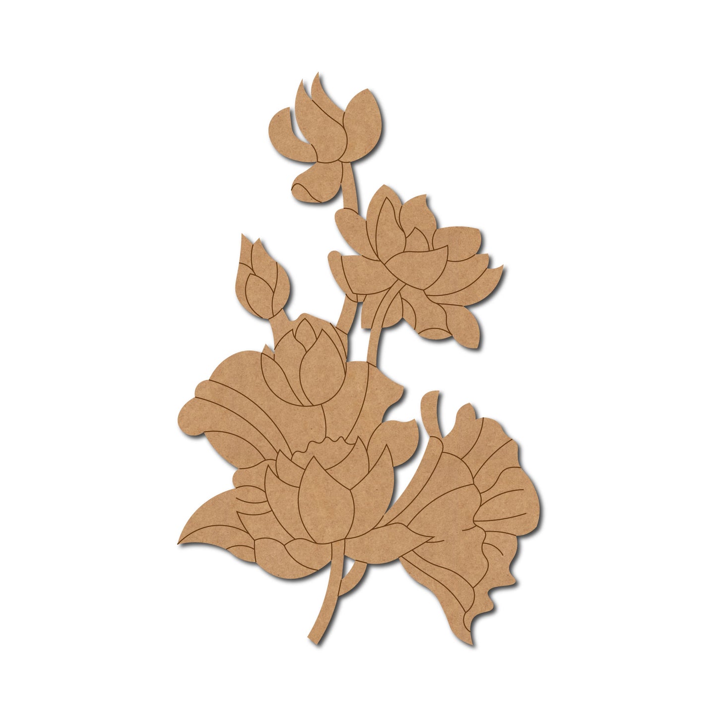 Flower Pre Marked Base MDF Design 4