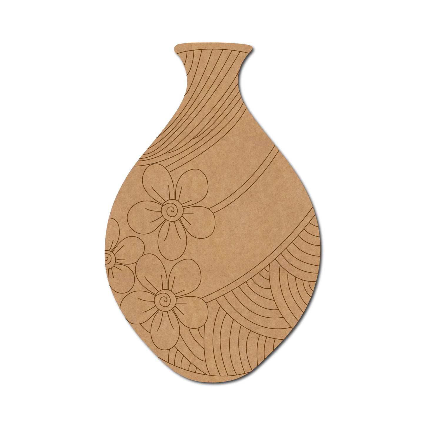 Flower Vase Pre Marked MDF Design 1