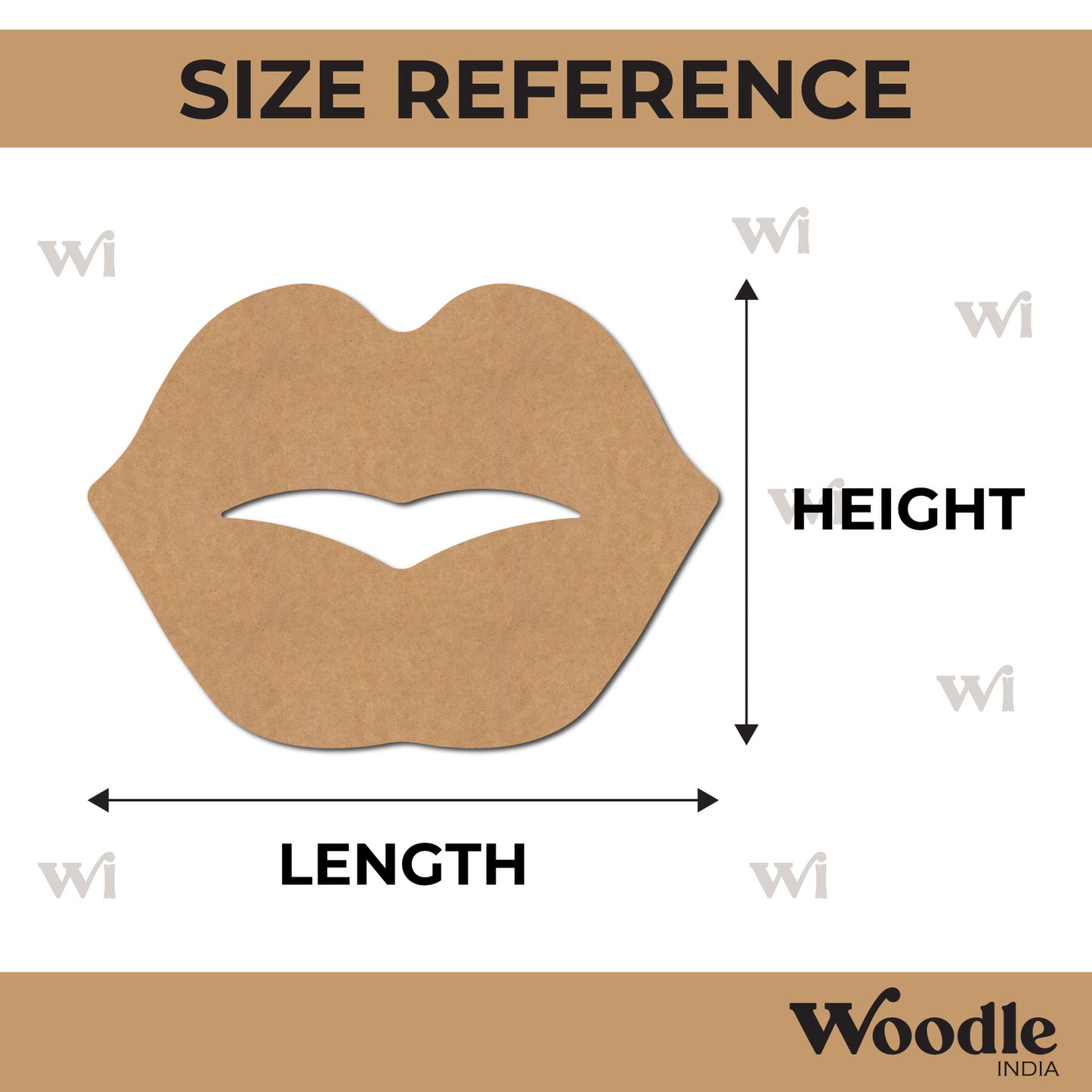 Friends Lips Cutout MDF Design 1