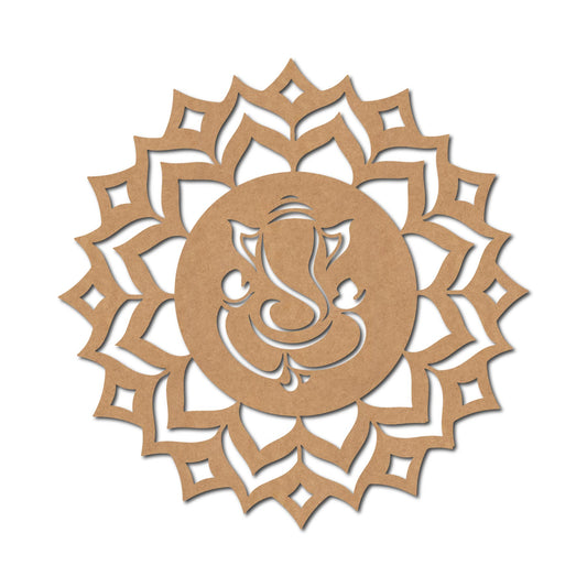 Ganesha Base Cutout MDF Design 1