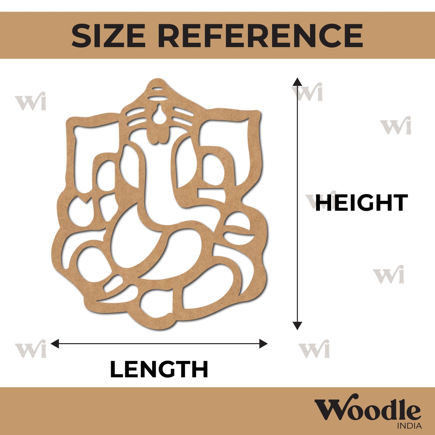 Ganesha Cutout MDF Design 1