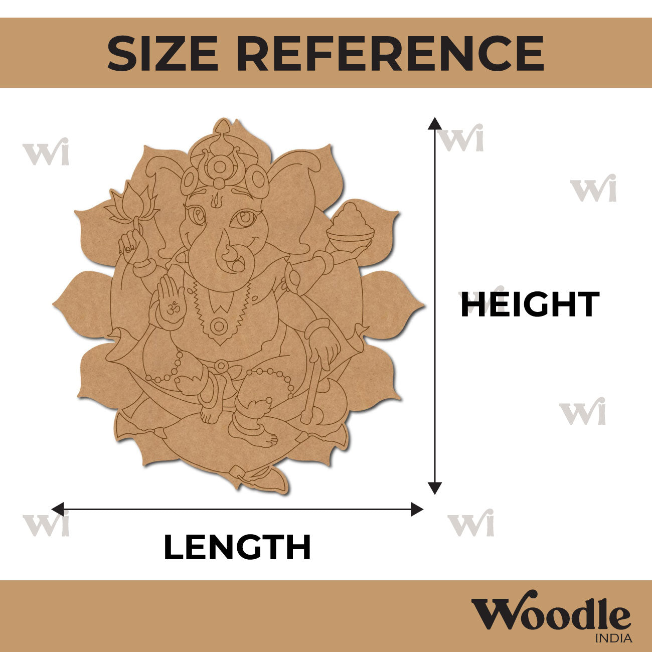 Ganesha Pre Marked MDF Design 37