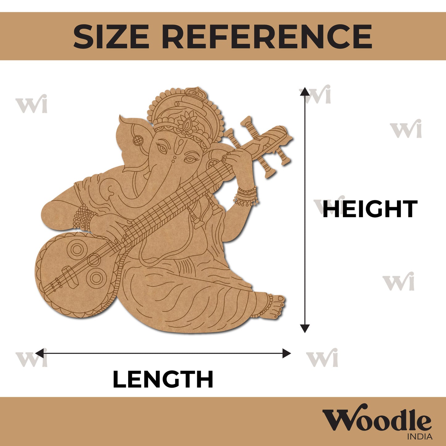 Ganesha Pre Marked MDF Design 45