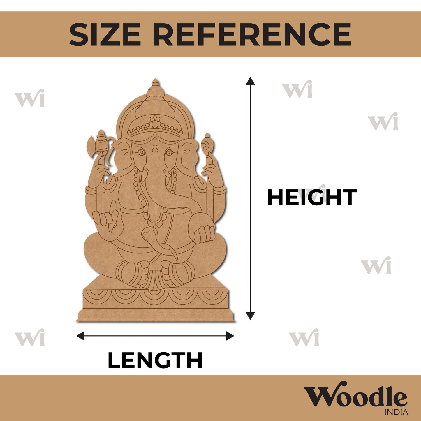 Ganesha Pre Marked MDF Design 53