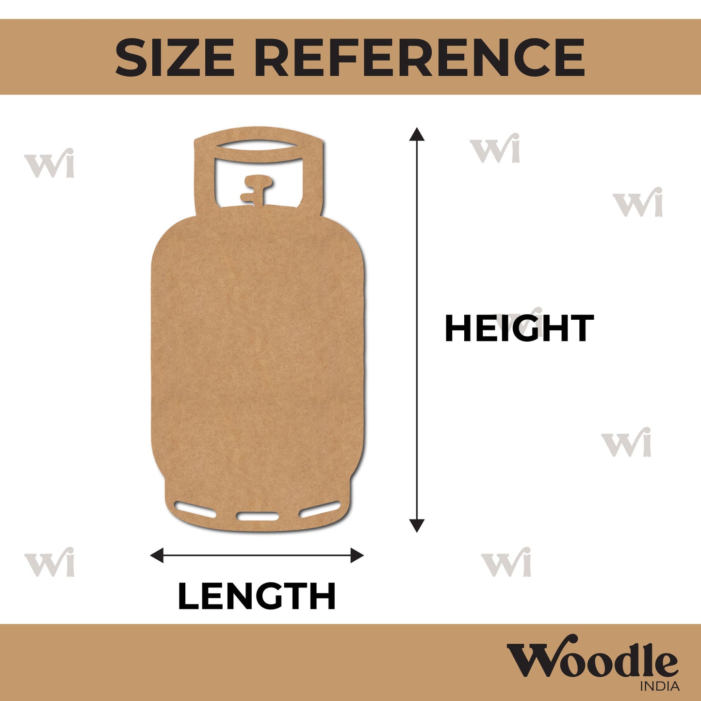 Gas Cylinder Cutout MDF Design 1