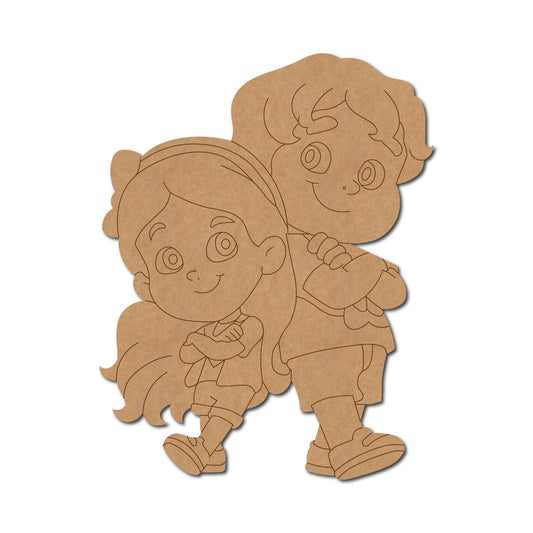 Girl And Boy Pre Marked MDF Design 7