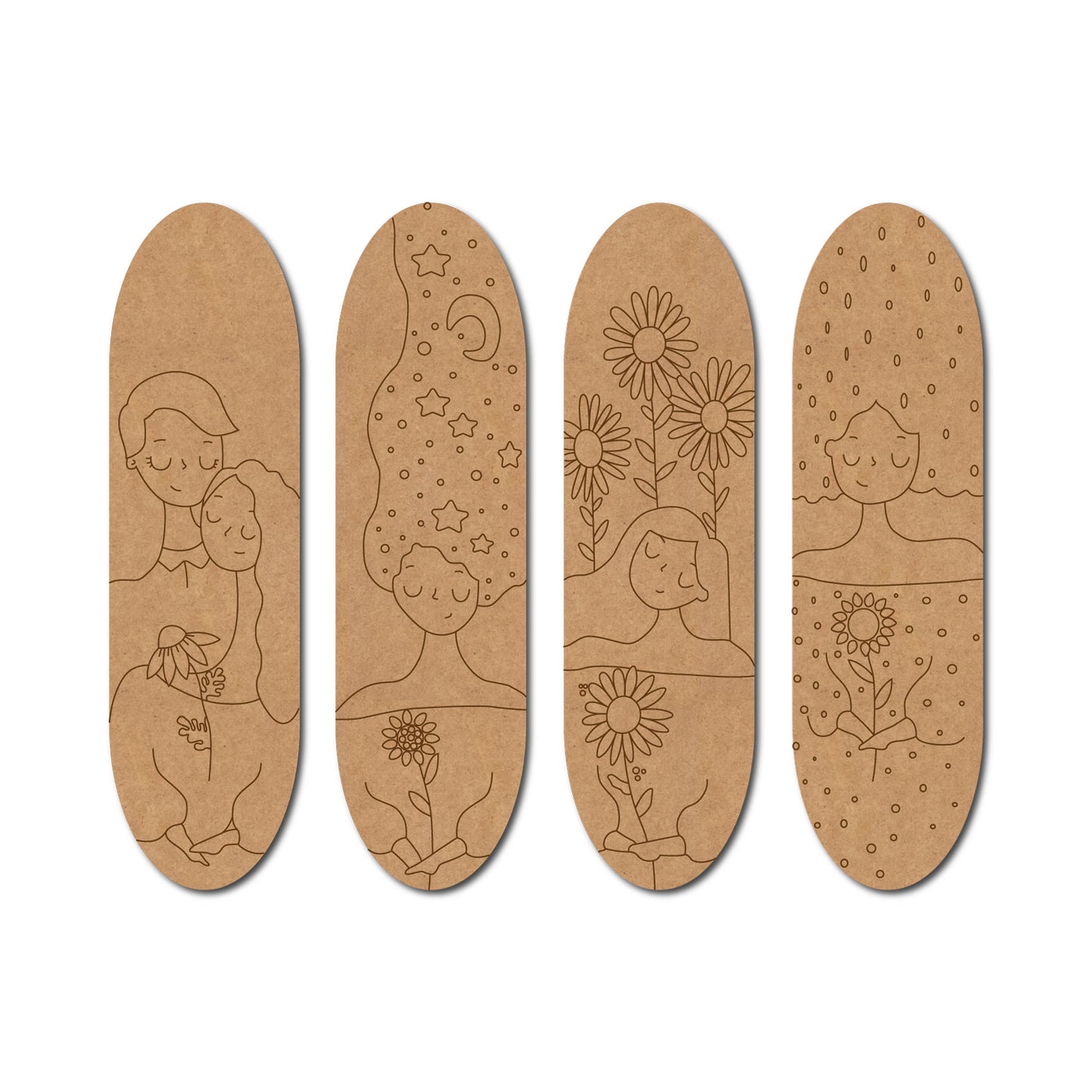Girl Oval Set Pre Marked MDF Design
