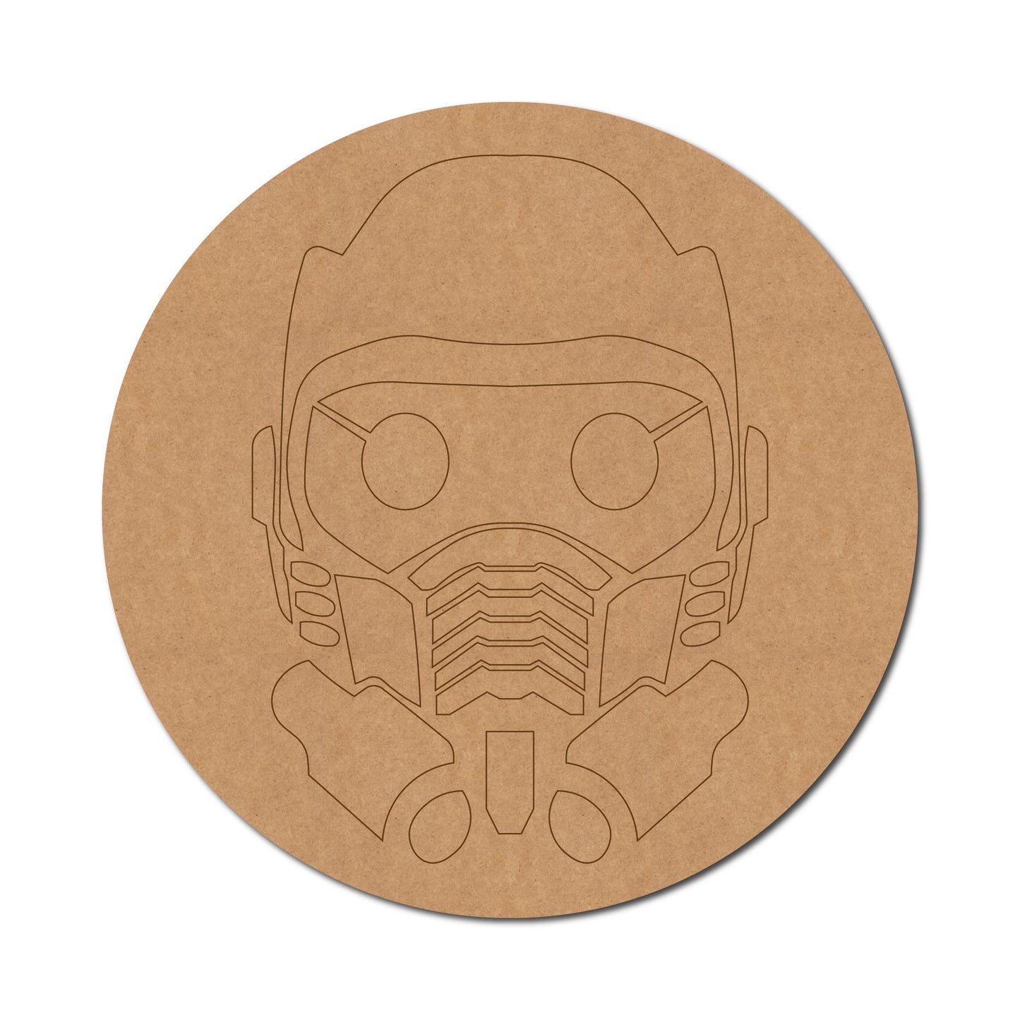 Guardians Of The Galaxy Star-Lord Logo Marvel Pre Marked Round MDF Design 1