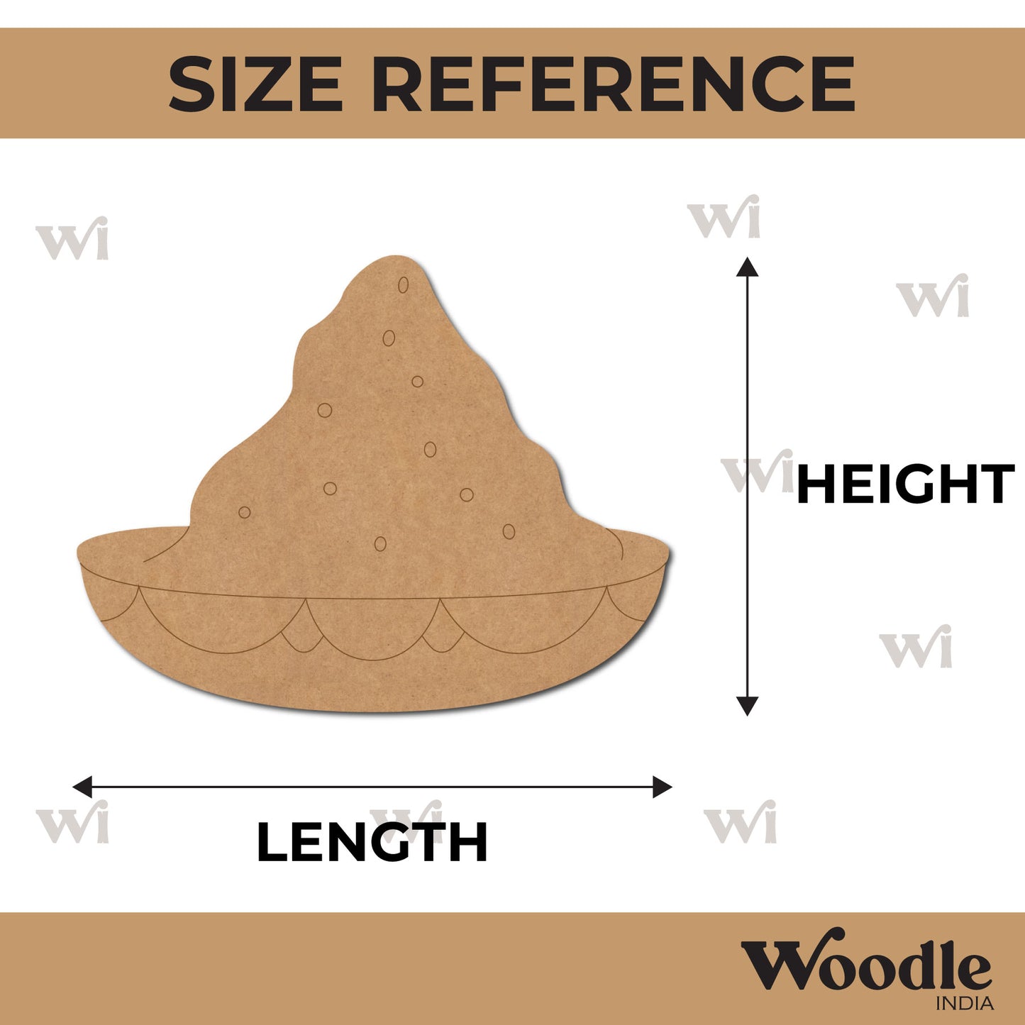 Gulal Bowl Pre Marked MDF Design 1