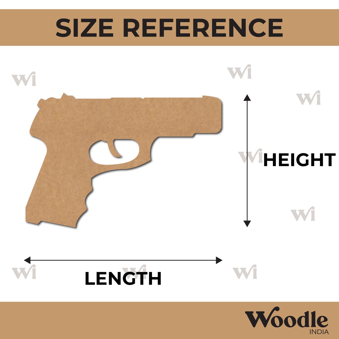 Gun Cutout MDF Design 1