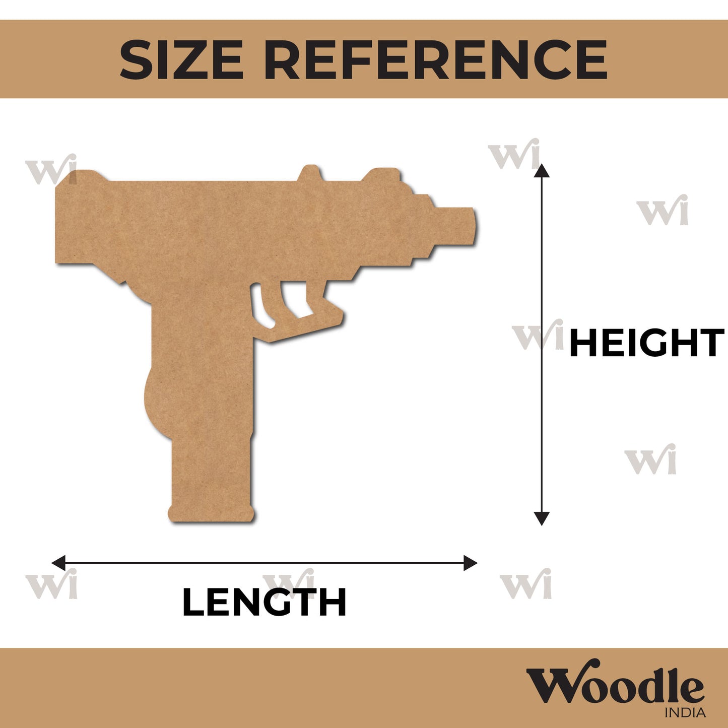 Gun Cutout MDF Design 3