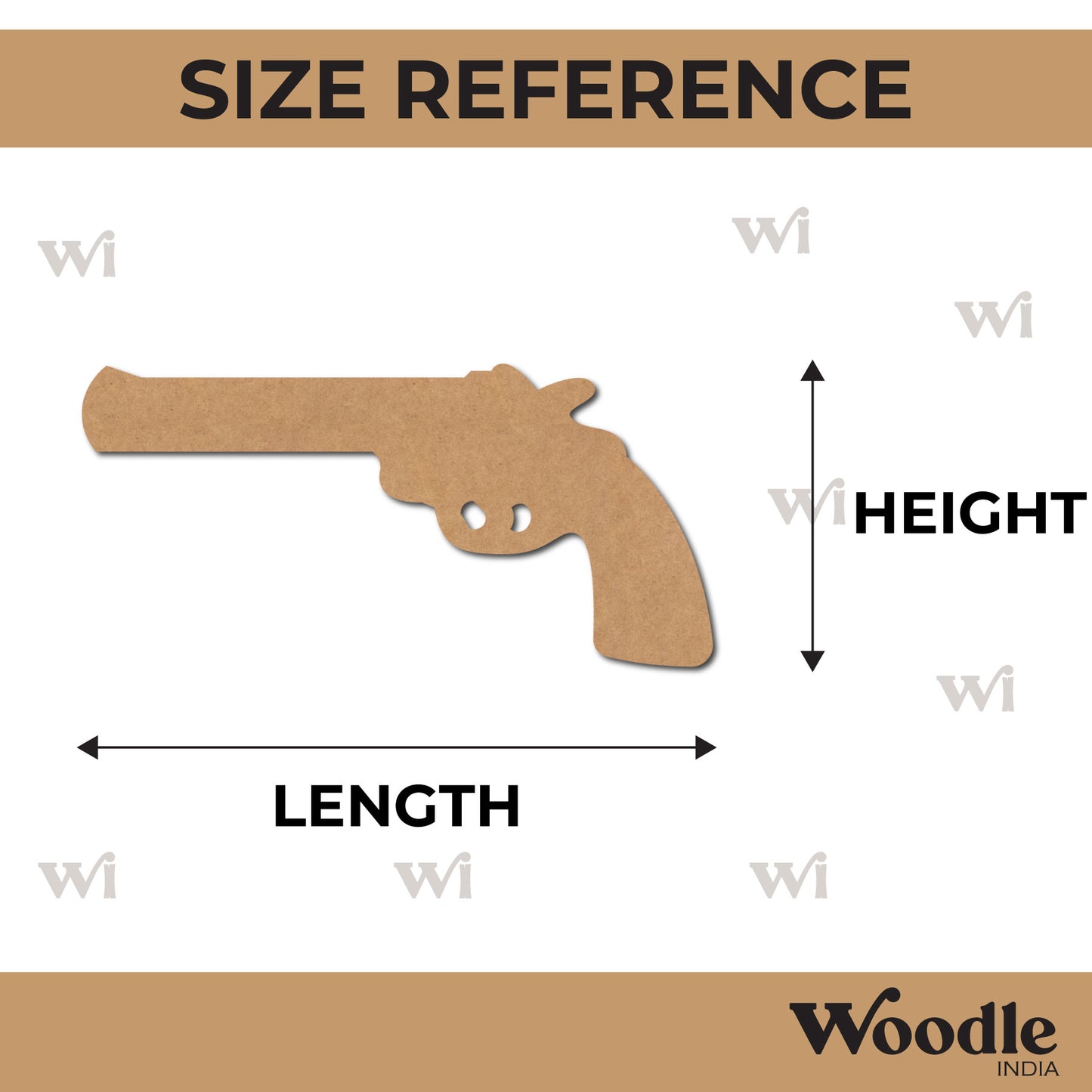 Gun Cutout MDF Design 4